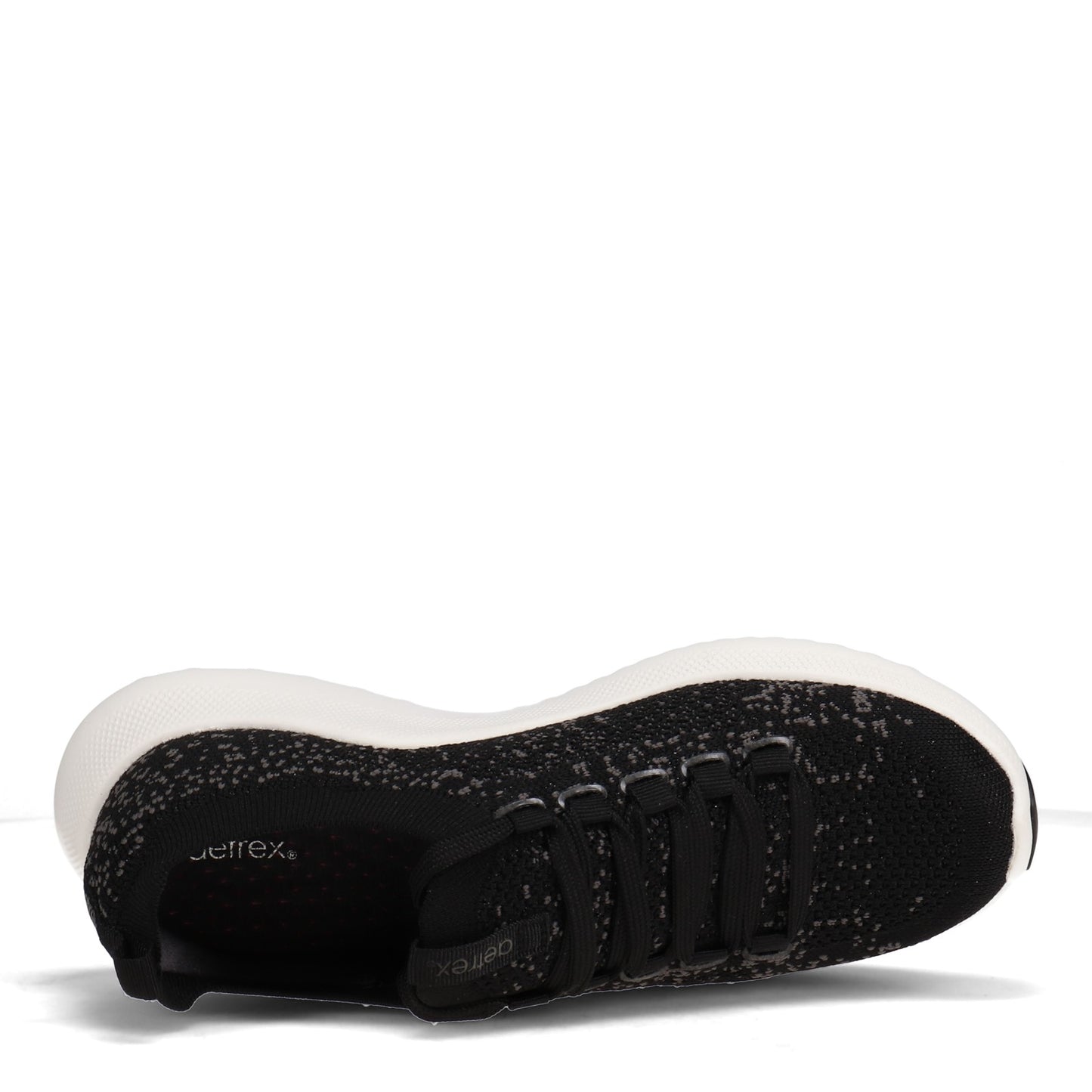 Peltz Shoes  Women's Aetrex Carly Sneaker BLACK AS100-BLACK