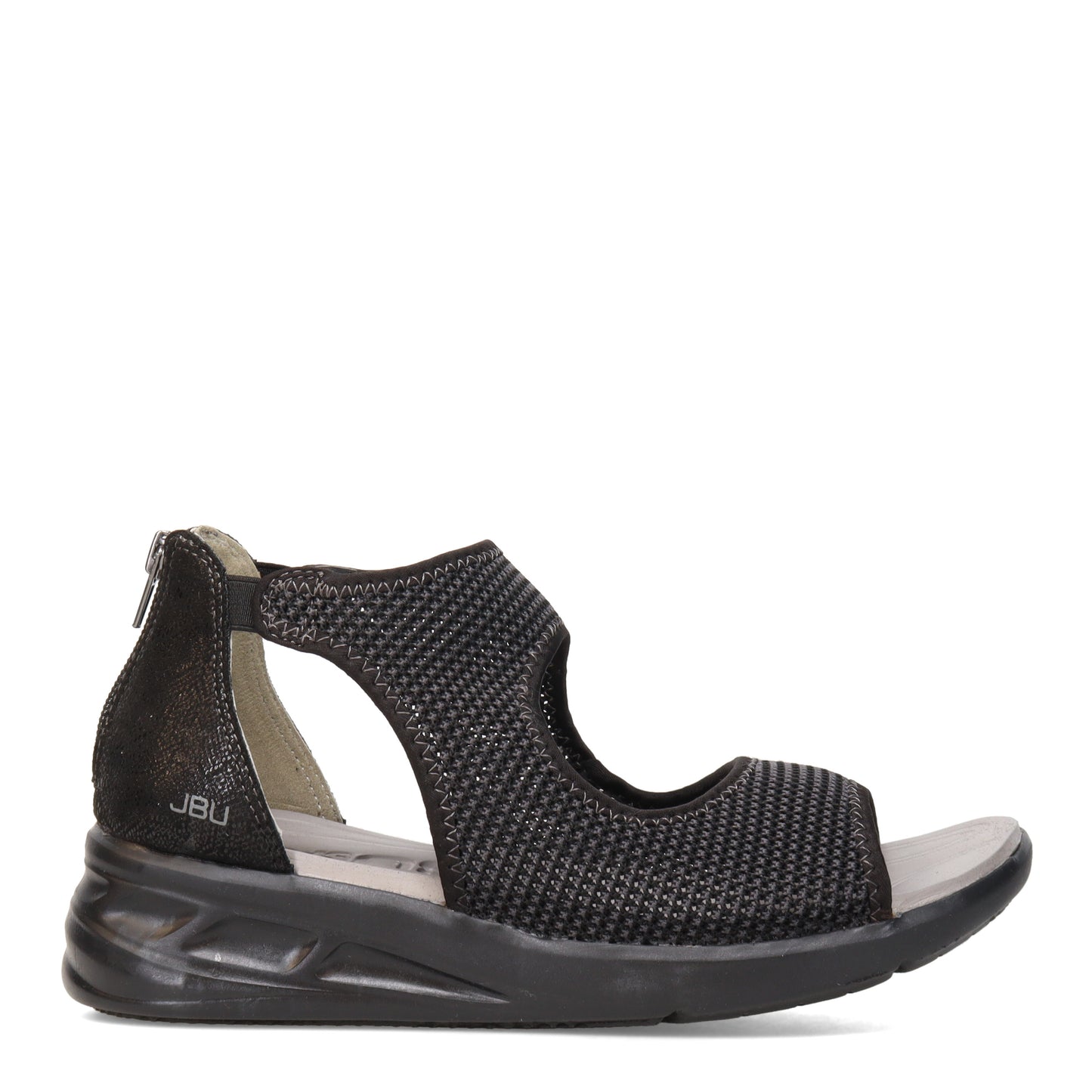 Peltz Shoes  Women's JBU by Jambu Margot Sandal Black Snake B2MRT01