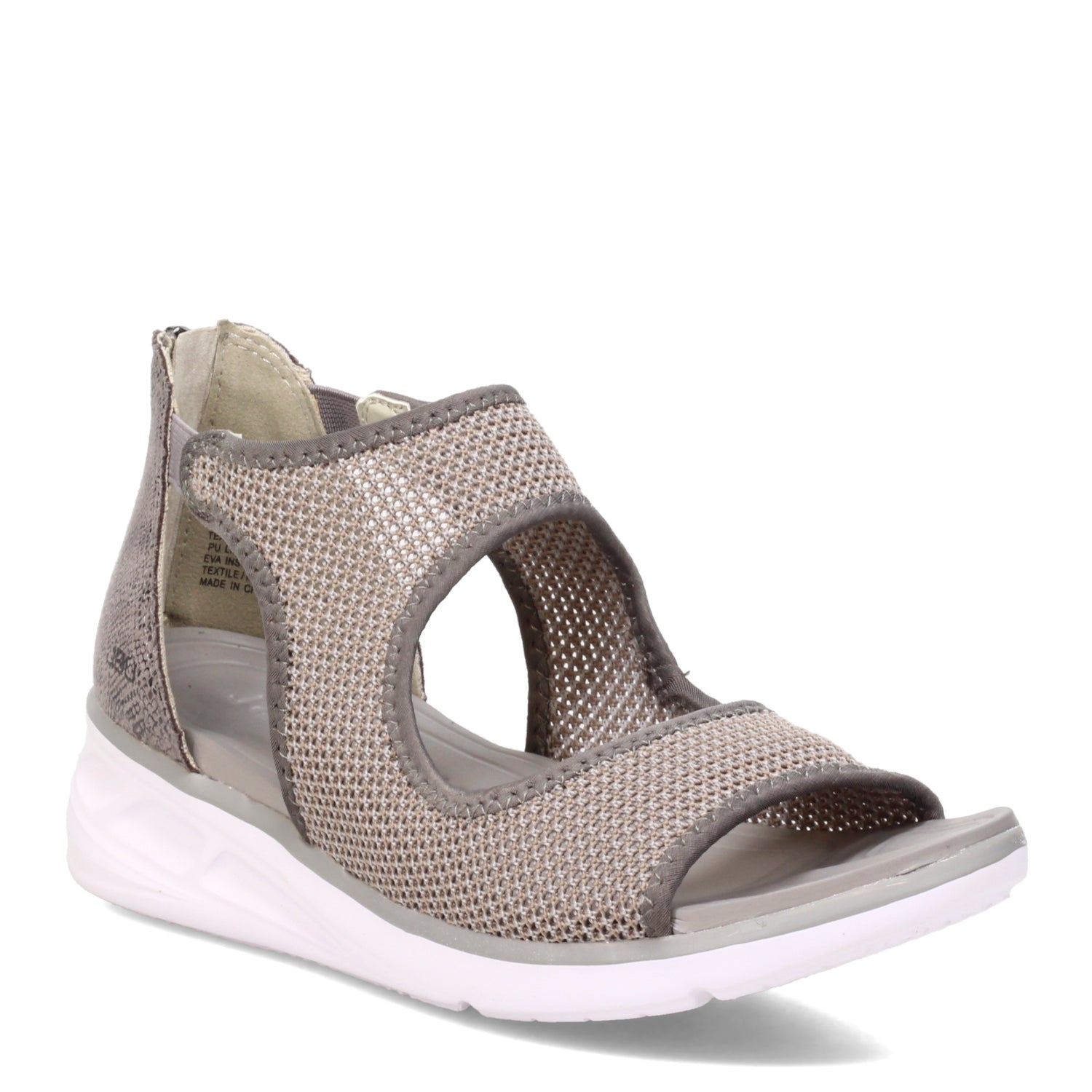 Peltz Shoes  Women's JBU by Jambu Margot Sandal Light Grey Snake B2MRT19