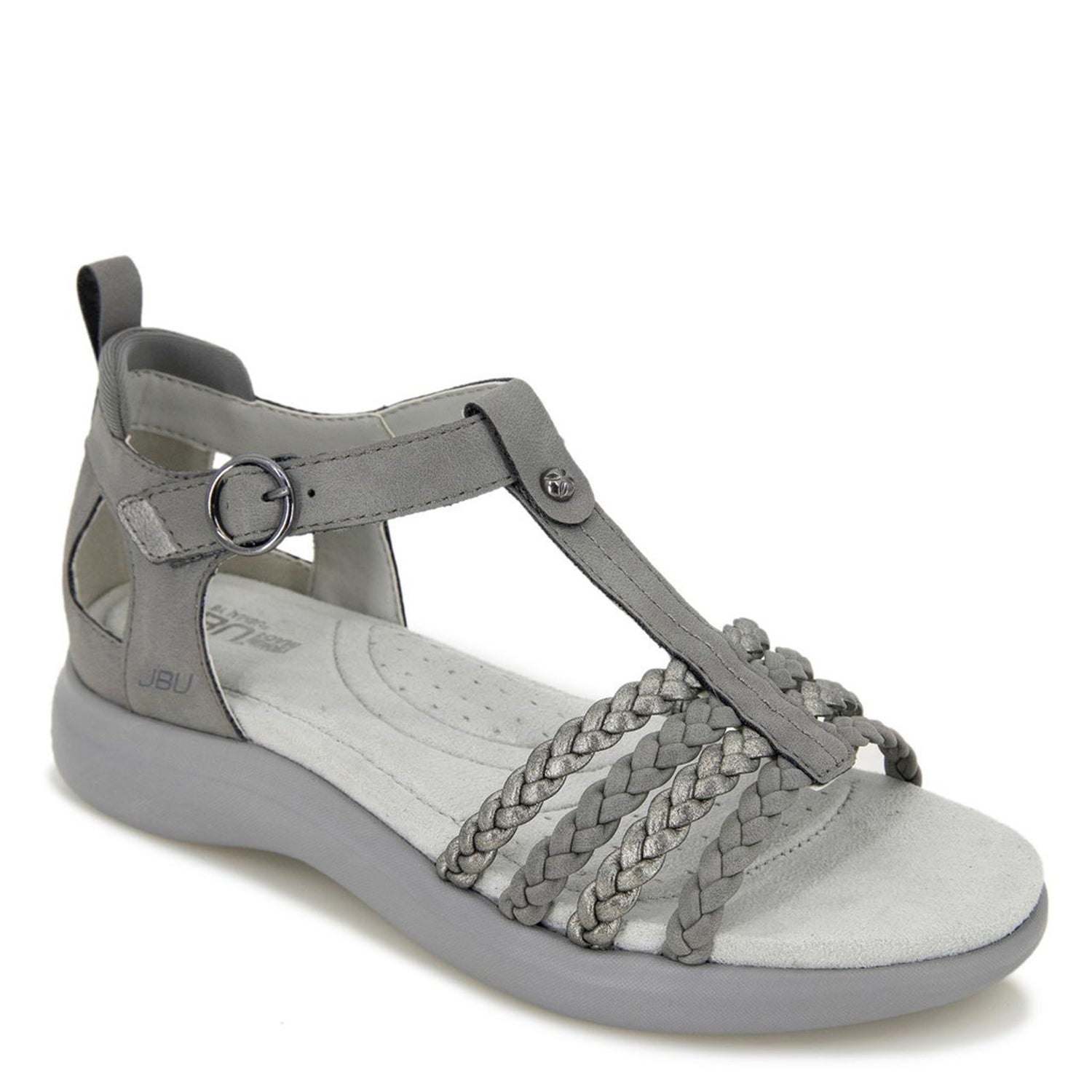 Peltz Shoes  Women's JBU by Jambu Prague Sandal Grey B3PRG56