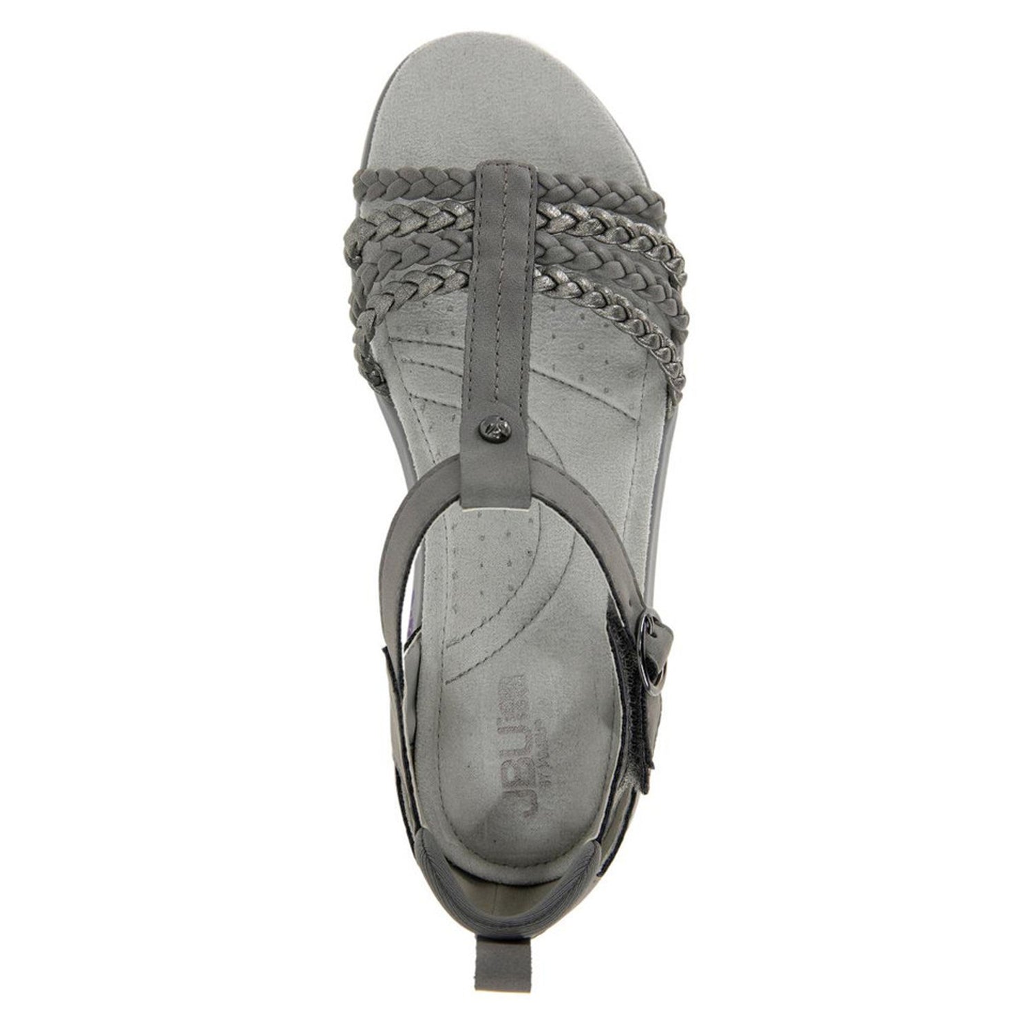 Peltz Shoes  Women's JBU by Jambu Prague Sandal Grey B3PRG56