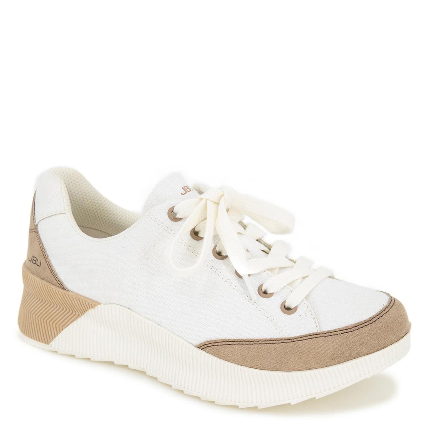 Peltz Shoes  Women's JBU by Jambu Quincey Sneaker Off White/Tan B3QCY04