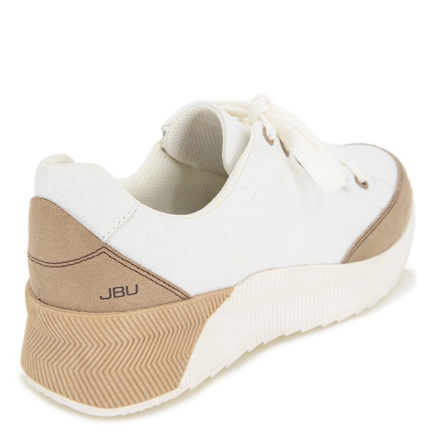 Peltz Shoes  Women's JBU by Jambu Quincey Sneaker Off White/Tan B3QCY04