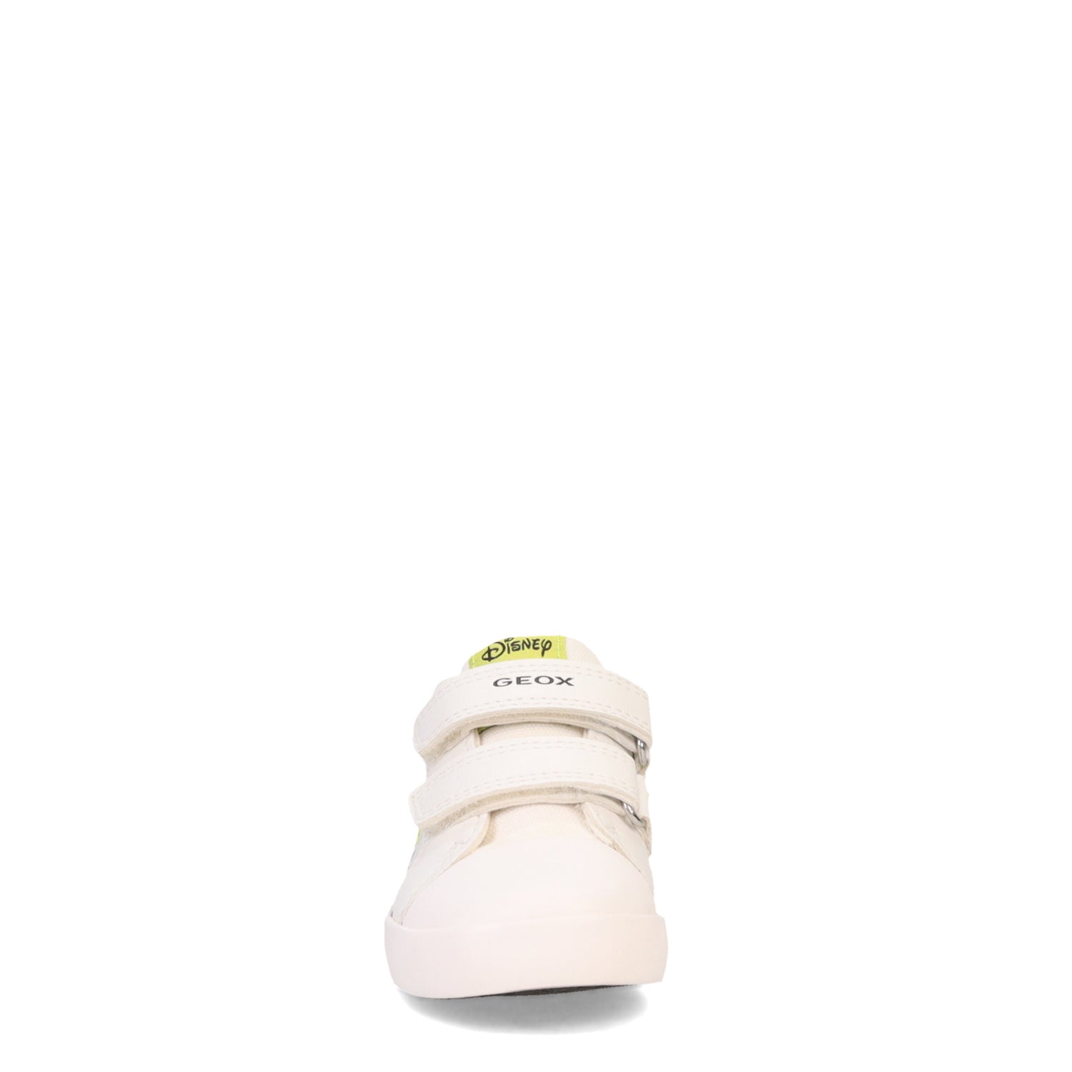 Peltz Shoes  Boy’s Geox DISNEY Kilwi Mickey Sneaker – Toddler White/Fluo Yellow B45A7D-08554-C0552