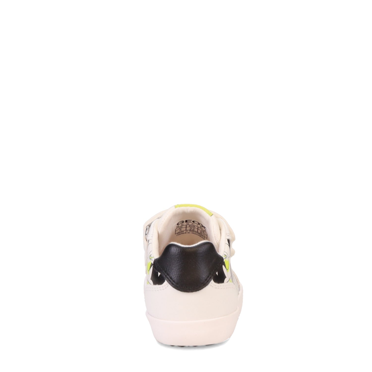 Peltz Shoes  Boy’s Geox DISNEY Kilwi Mickey Sneaker – Toddler White/Fluo Yellow B45A7D-08554-C0552