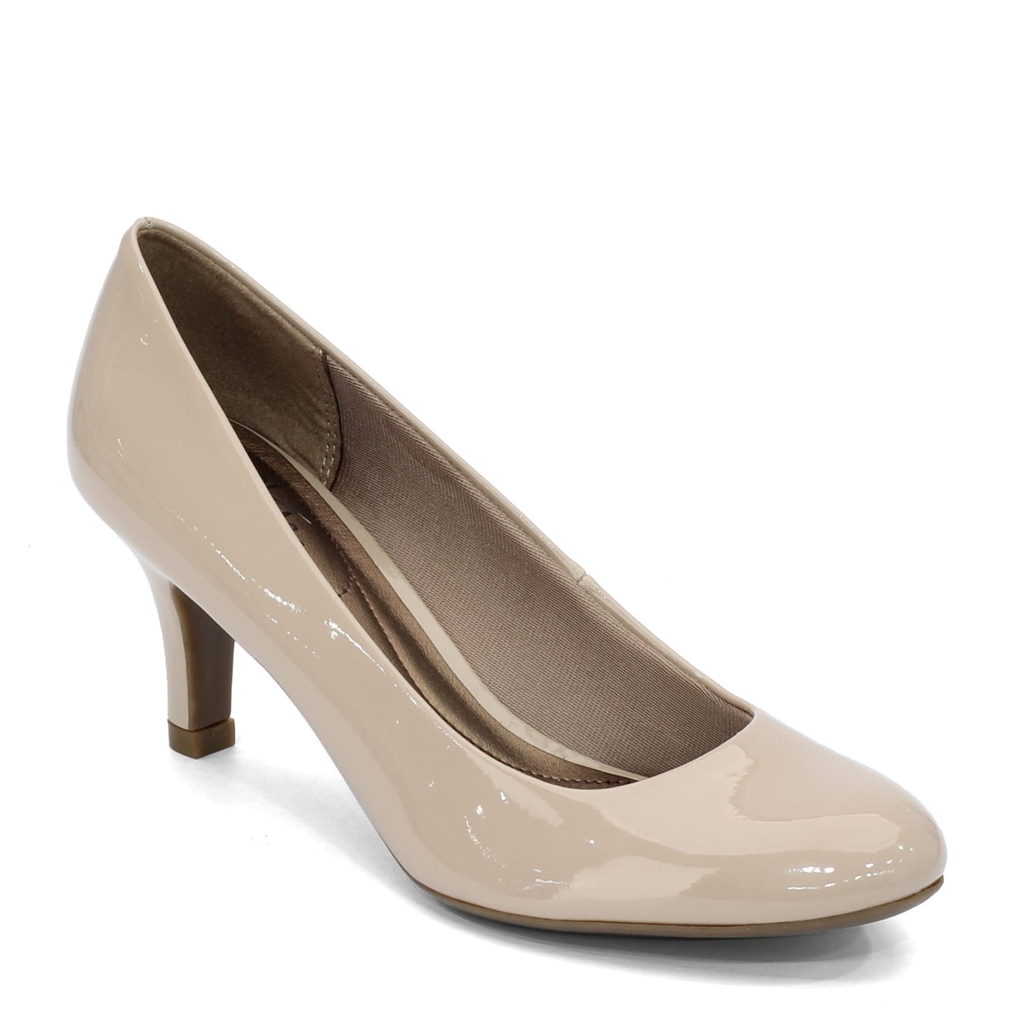 Peltz Shoes  Women's Life Stride Parigi Pump Taupe Patent B5988S2253