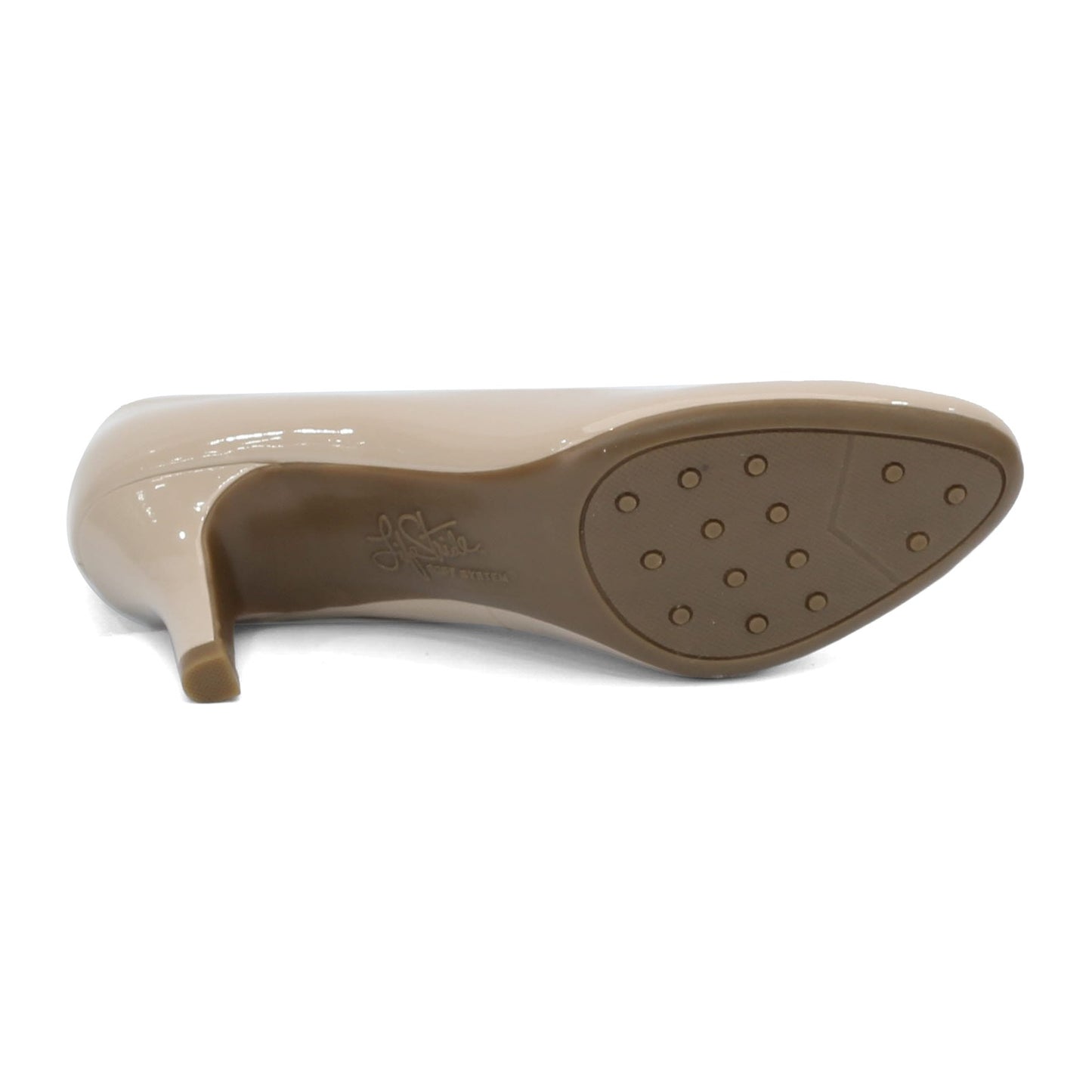 Peltz Shoes  Women's Life Stride Parigi Pump Taupe Patent B5988S2253