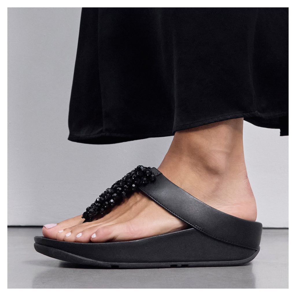 Women's FitFlop, Rumba Beaded Toe-Post Sandal