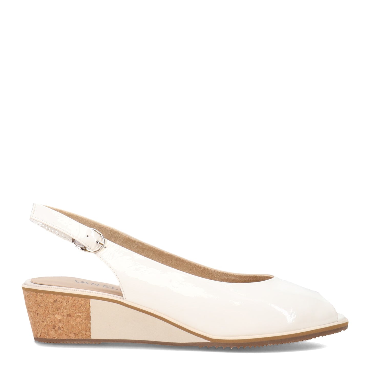 Peltz Shoes  Women's Vaneli Baise Sandal WHITE PATENT BAISE-WHITE PAT