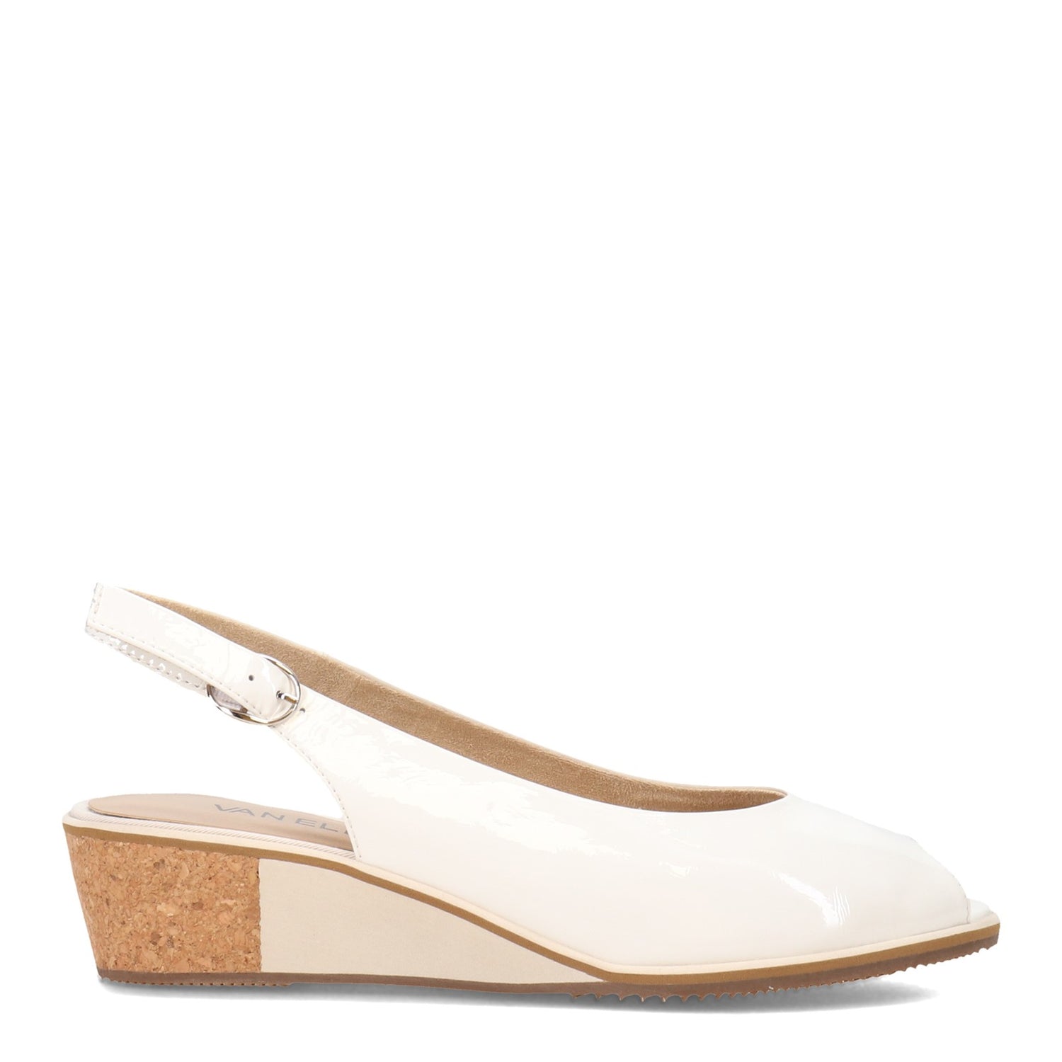 Peltz Shoes  Women's Vaneli Baise Sandal WHITE PATENT BAISE-WHITE PAT