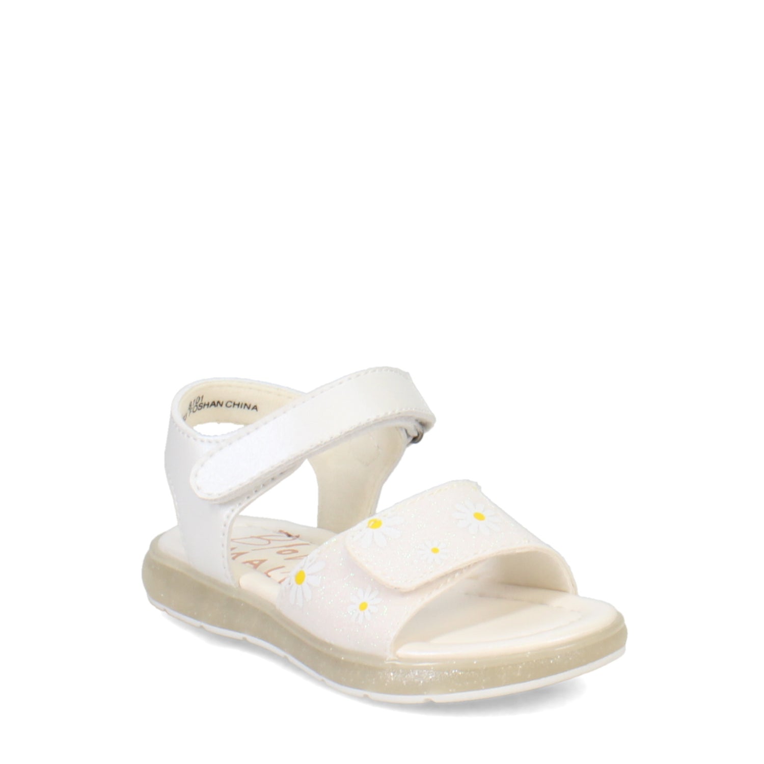 Peltz Shoes  Girl's Blowfish Malibu Marloon-T Sandal - Toddler & Little Kid White Daisy BF-10745T-537