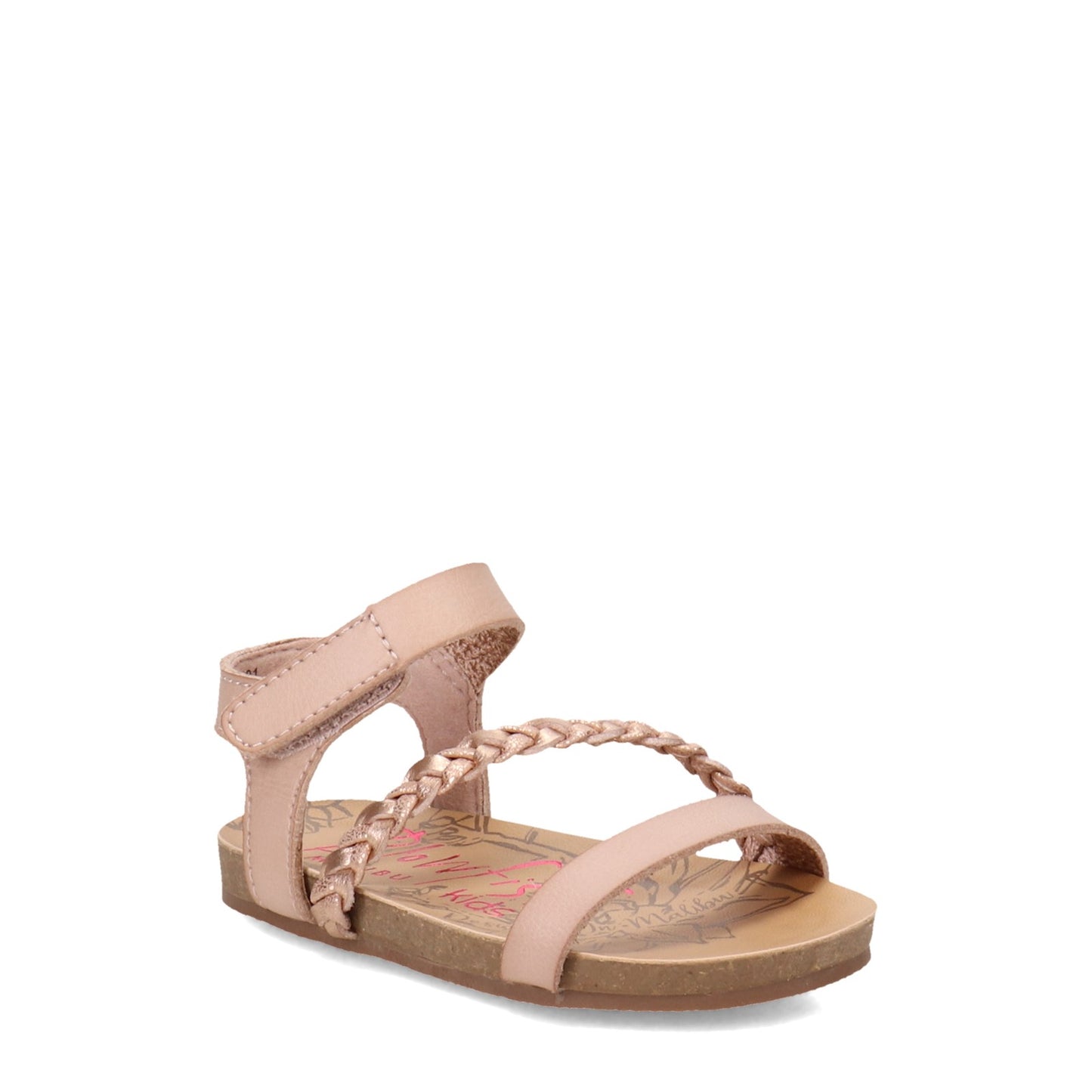 Peltz Shoes  Girl's Blowfish Malibu Goya Sandal - Toddler & Little Kid PINK METALLIC BF-7230B-T 284
