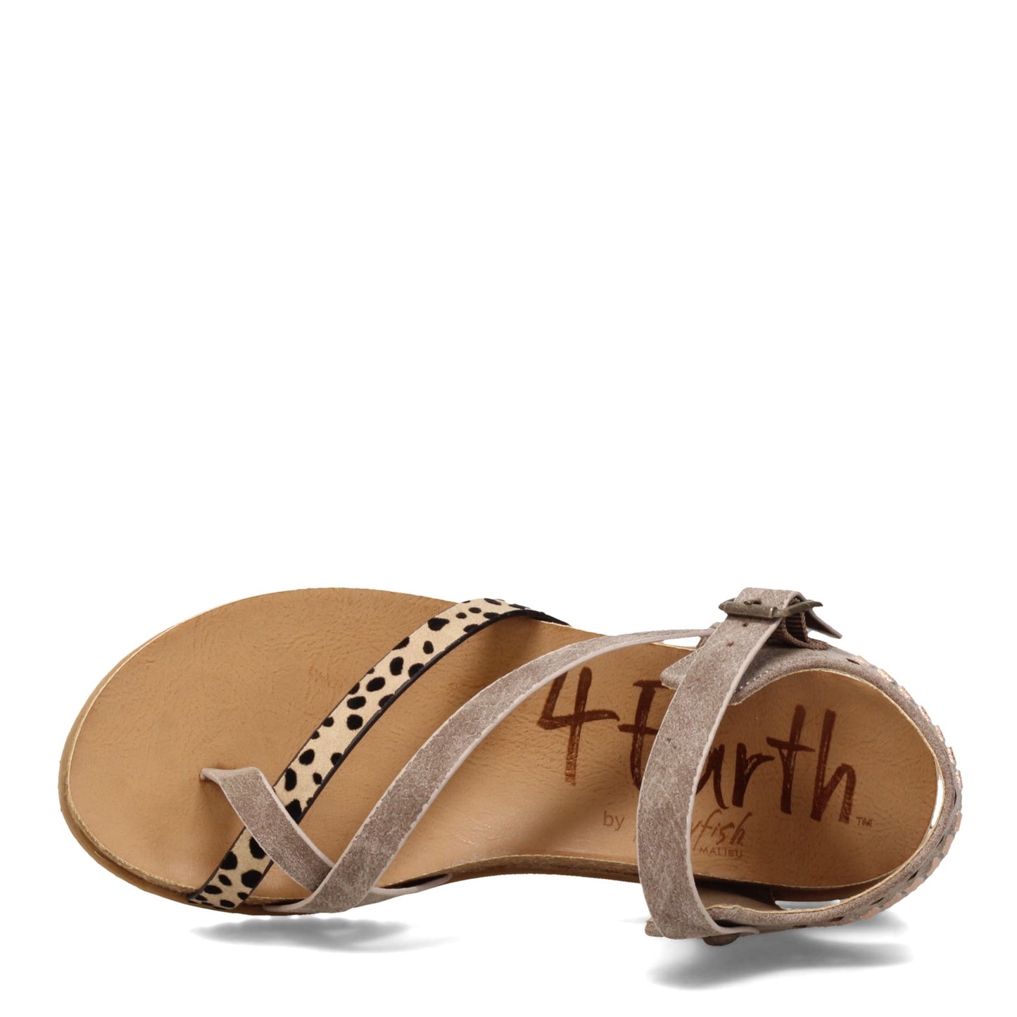 Peltz Shoes  Women's 4Earth by Blowfish Malibu Fish Sandal MUSHROOM BF-9463E-346