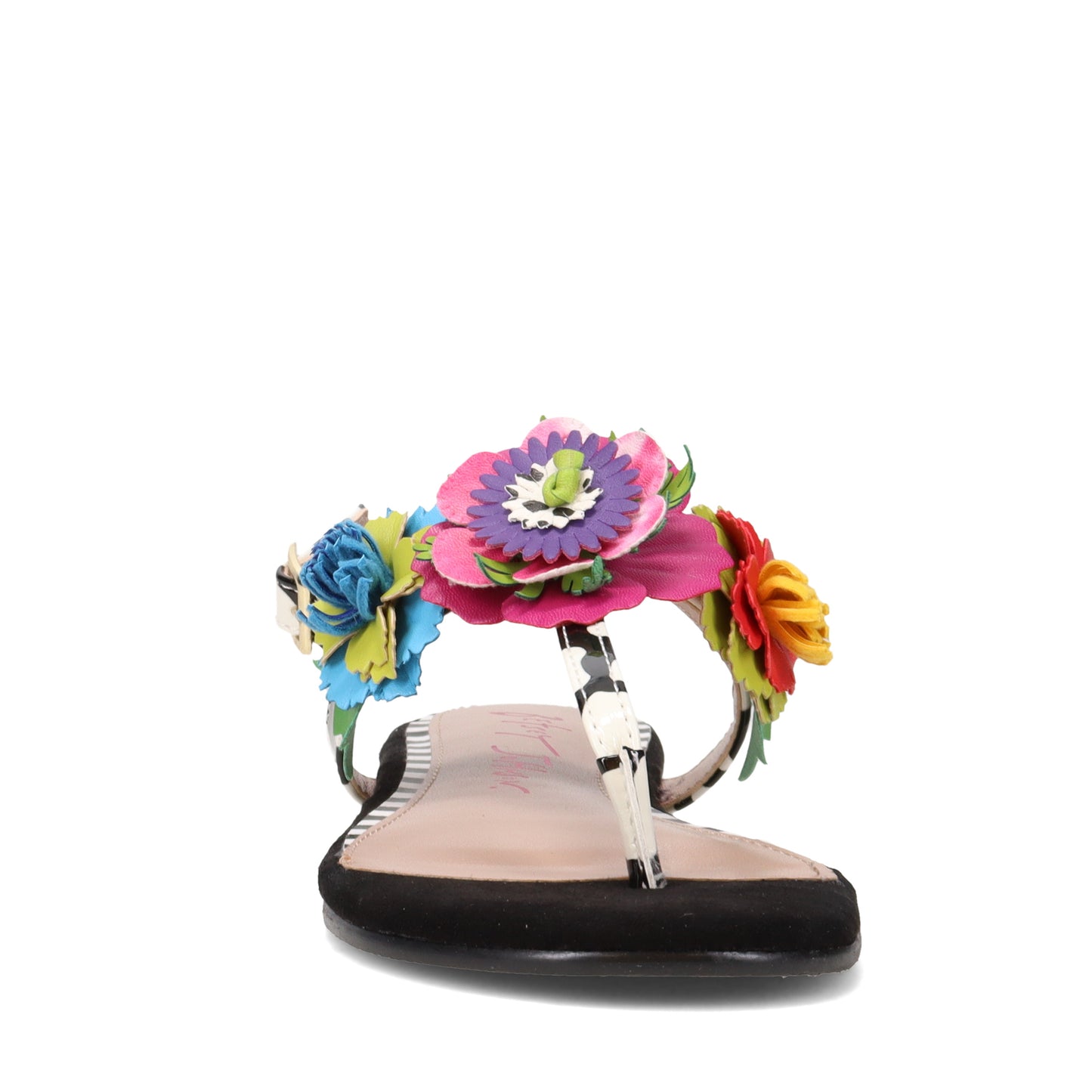 Peltz Shoes  Girl's Betsey Johnson Angie Sandal - Little Kid & Big Kid BLACK MULTI BK-ANGIE