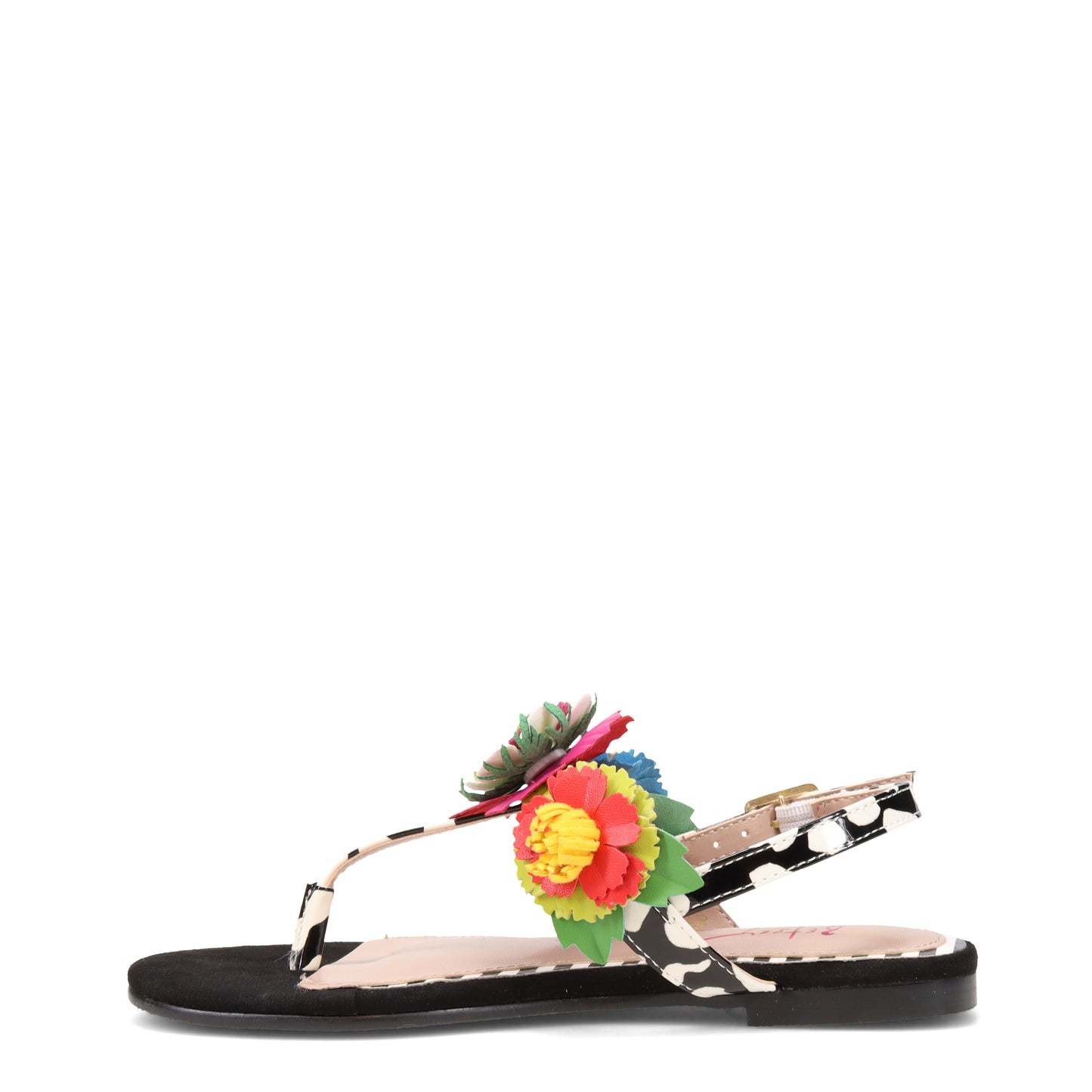 Peltz Shoes  Girl's Betsey Johnson Angie Sandal - Little Kid & Big Kid BLACK MULTI BK-ANGIE