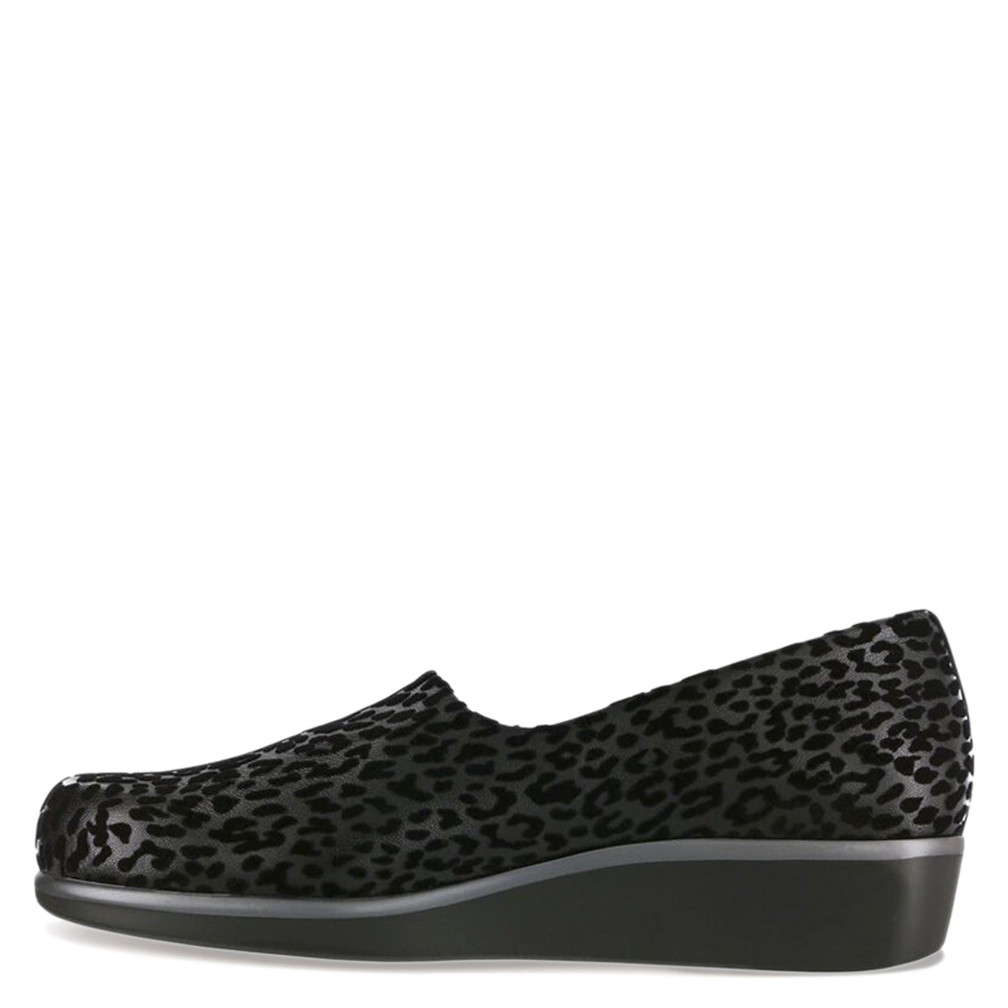 Peltz Shoes  Women's SAS Bliss Slip-On BLACK / LEOPARD BLISS-BKLEOP