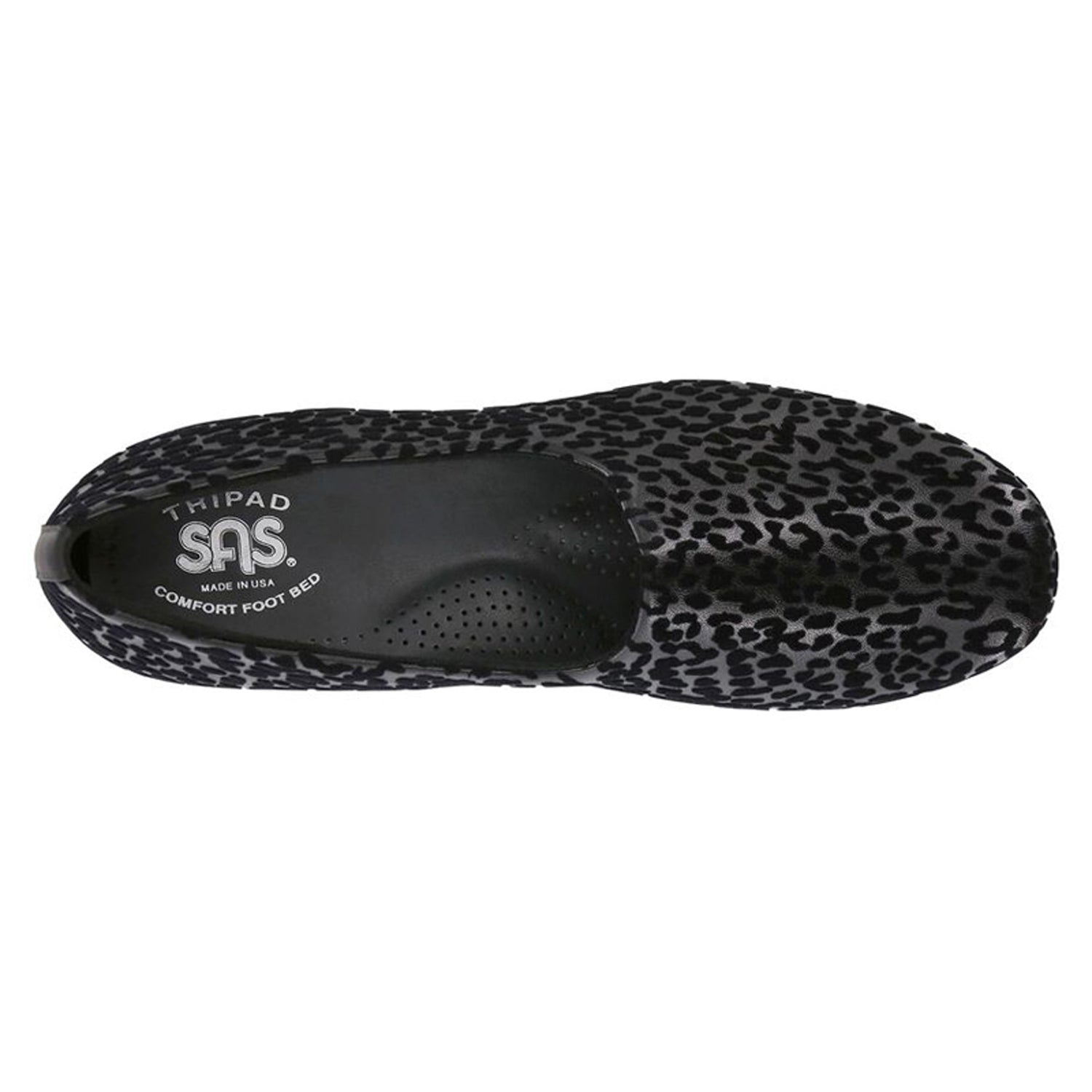 Peltz Shoes  Women's SAS Bliss Slip-On BLACK / LEOPARD BLISS-BKLEOP