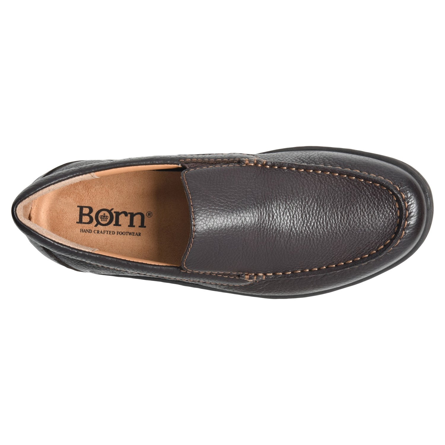 Peltz Shoes  Men's Born Brompton II Loafer Dark Brown BM0010723