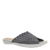 Peltz Shoes  Women's Bernie Mev Bon Bon Sandal BLACK SHIMMER FABRIC BON BON BLK SHI