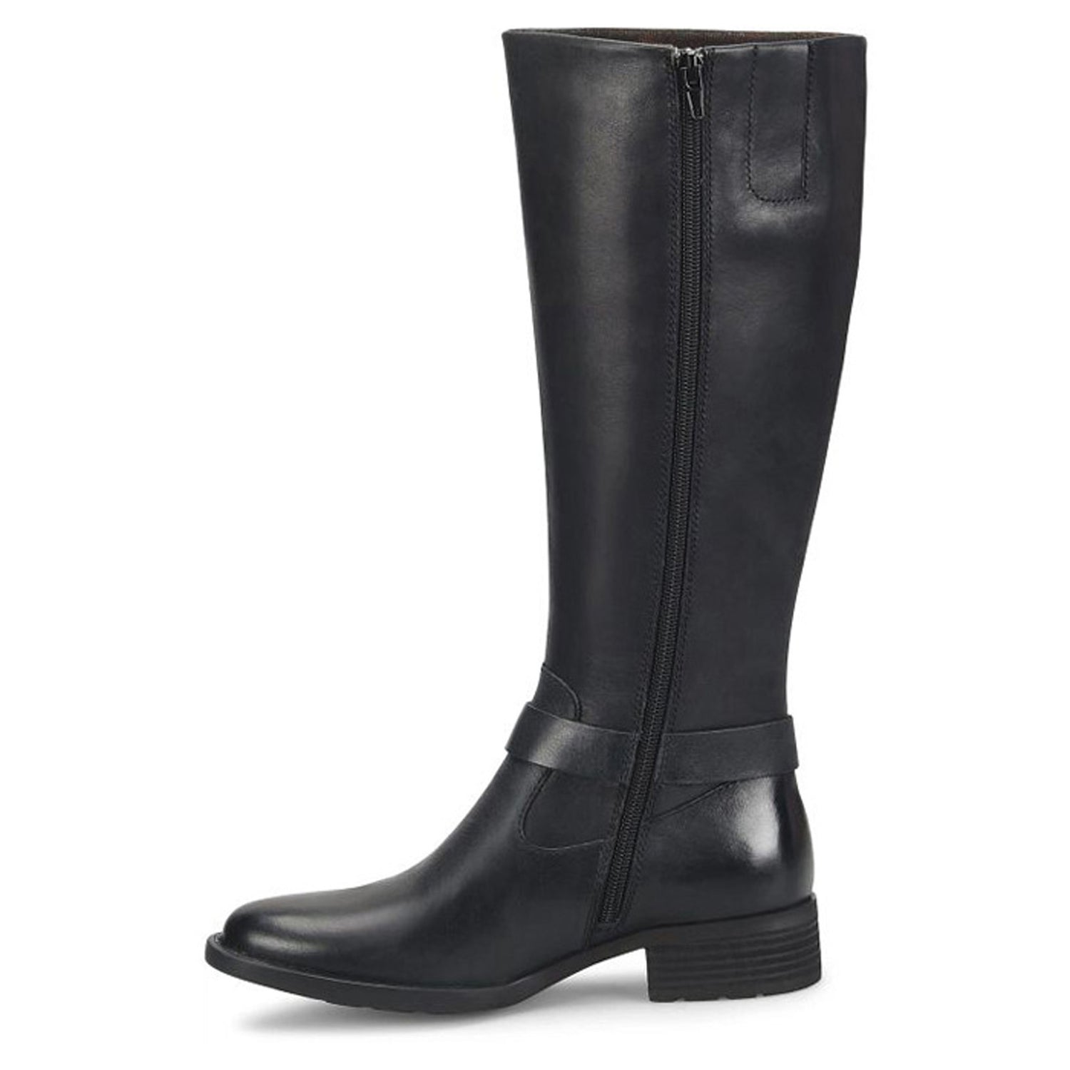 Peltz Shoes  Women's Born Saddler Boot - Wide Calf Black BR0028809