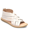 Peltz Shoes  Women's Born Iwa Sandal White Weave BR0032901