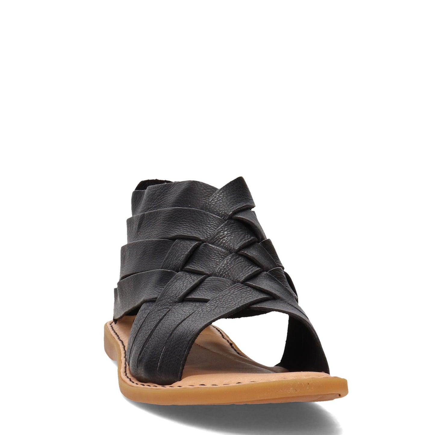 Peltz Shoes  Women's Born Iwa Sandal Black Woven BR0032903