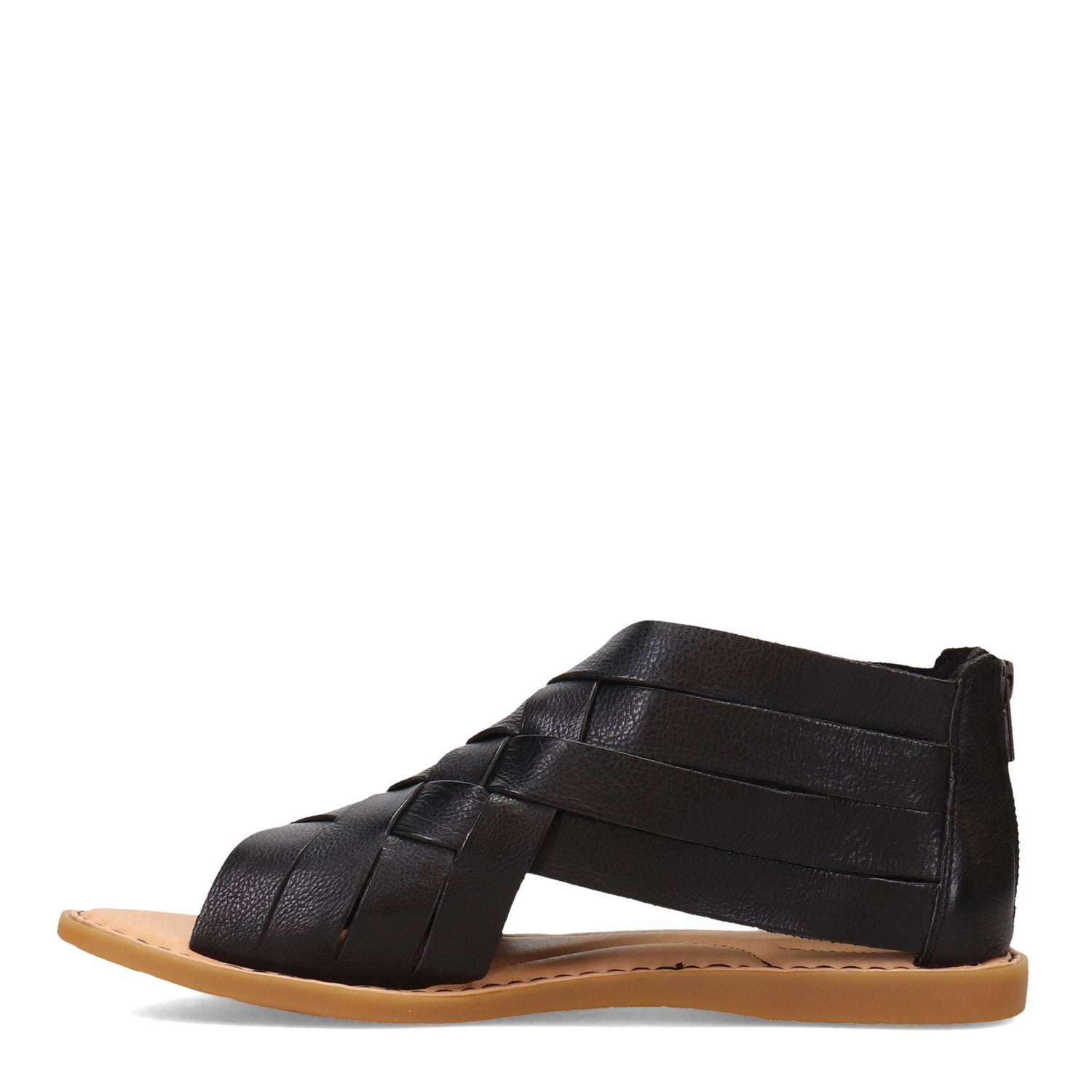 Peltz Shoes  Women's Born Iwa Sandal Black Woven BR0032903