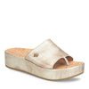 Peltz Shoes  Women's Born Sharr Sandal Light Gold BR0035330