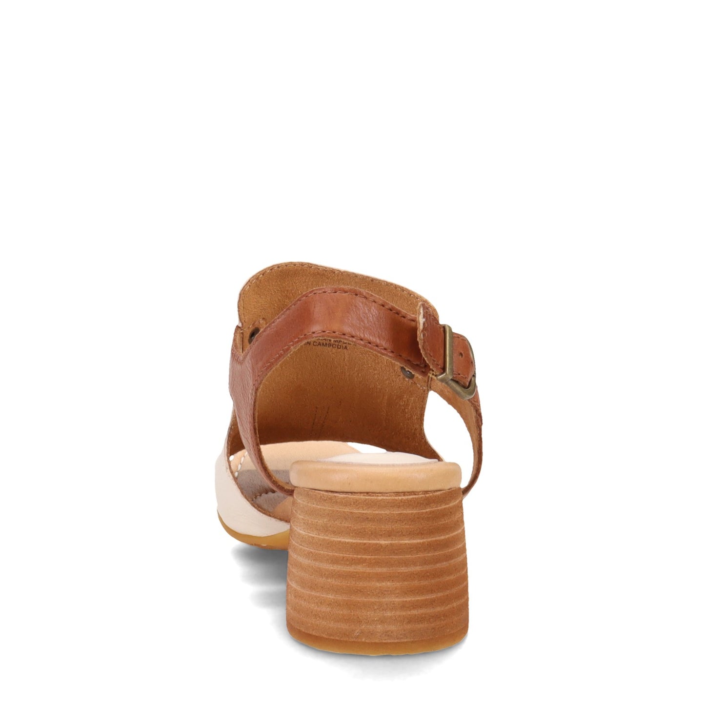 Peltz Shoes  Women's Born Sylvie Sandal White/Brown BR0045590