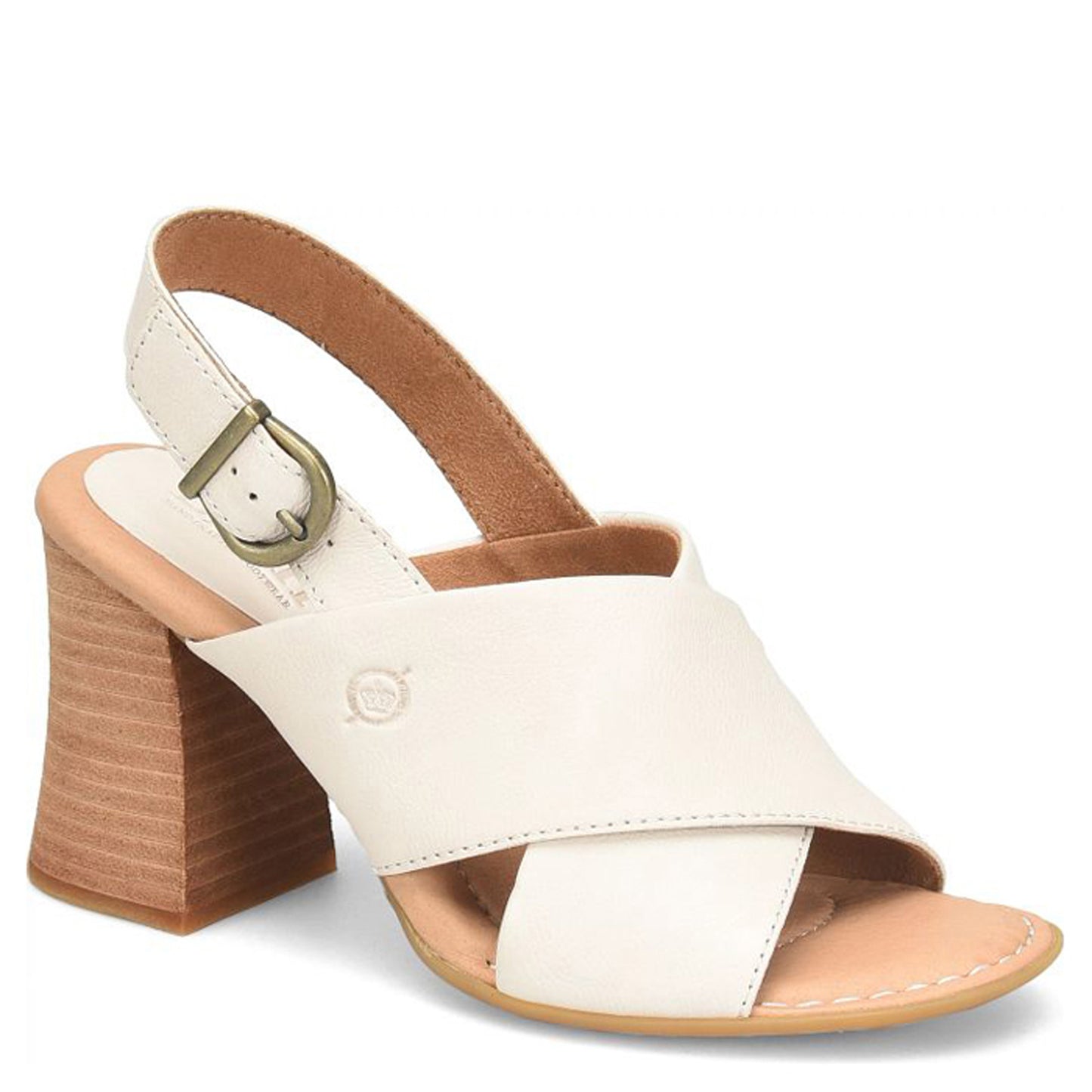 Peltz Shoes  Women's Born Tessa Sandal White BR0045901