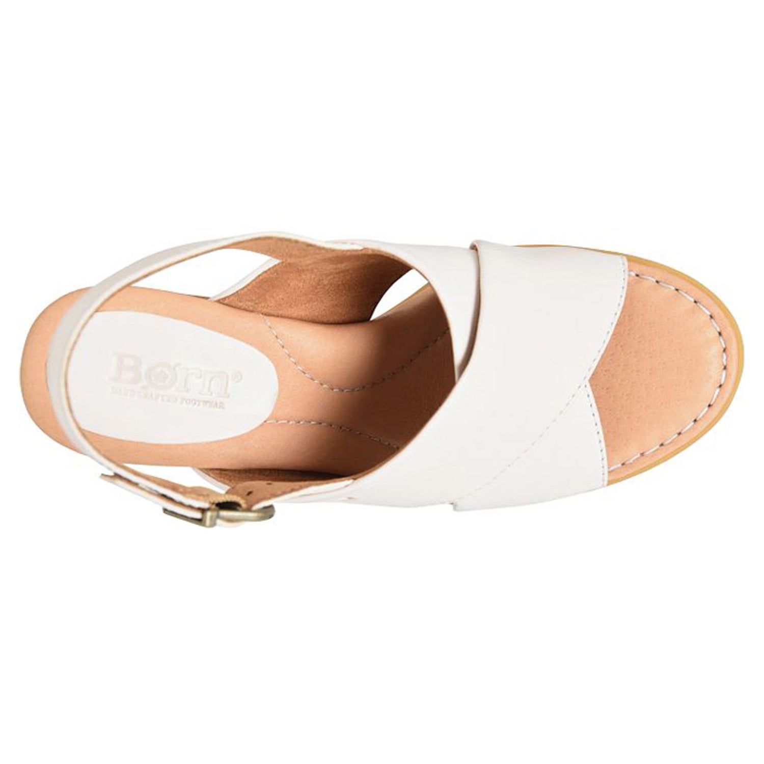Peltz Shoes  Women's Born Tessa Sandal White BR0045901