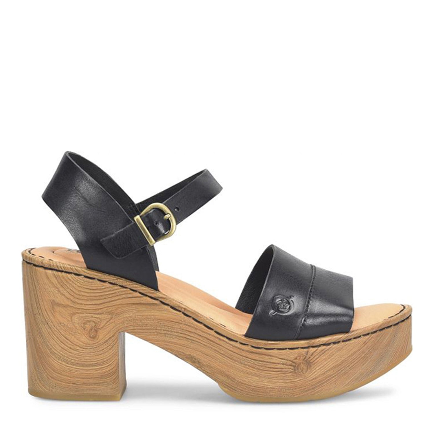 Peltz Shoes  Women's Born Lucca Sandal Black BR0047703