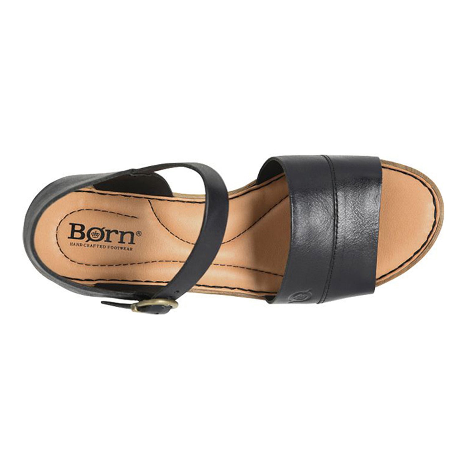 Peltz Shoes  Women's Born Lucca Sandal Black BR0047703