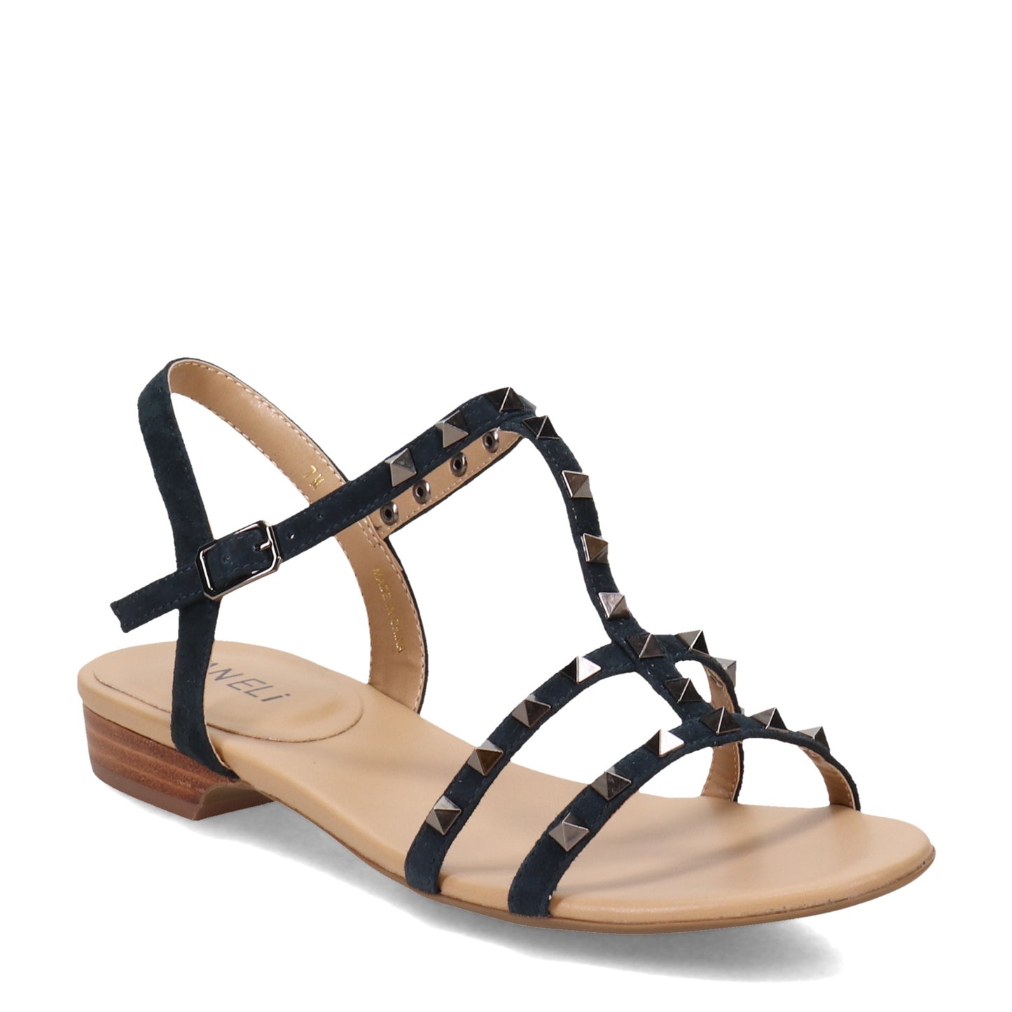 Peltz Shoes  Women's Vaneli Brunel Sandal NAVY SUEDE BRUNEL-NVYSDE