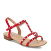 Peltz Shoes  Women's Vaneli Brunel Sandal RED SUEDE BRUNEL-REDSDE