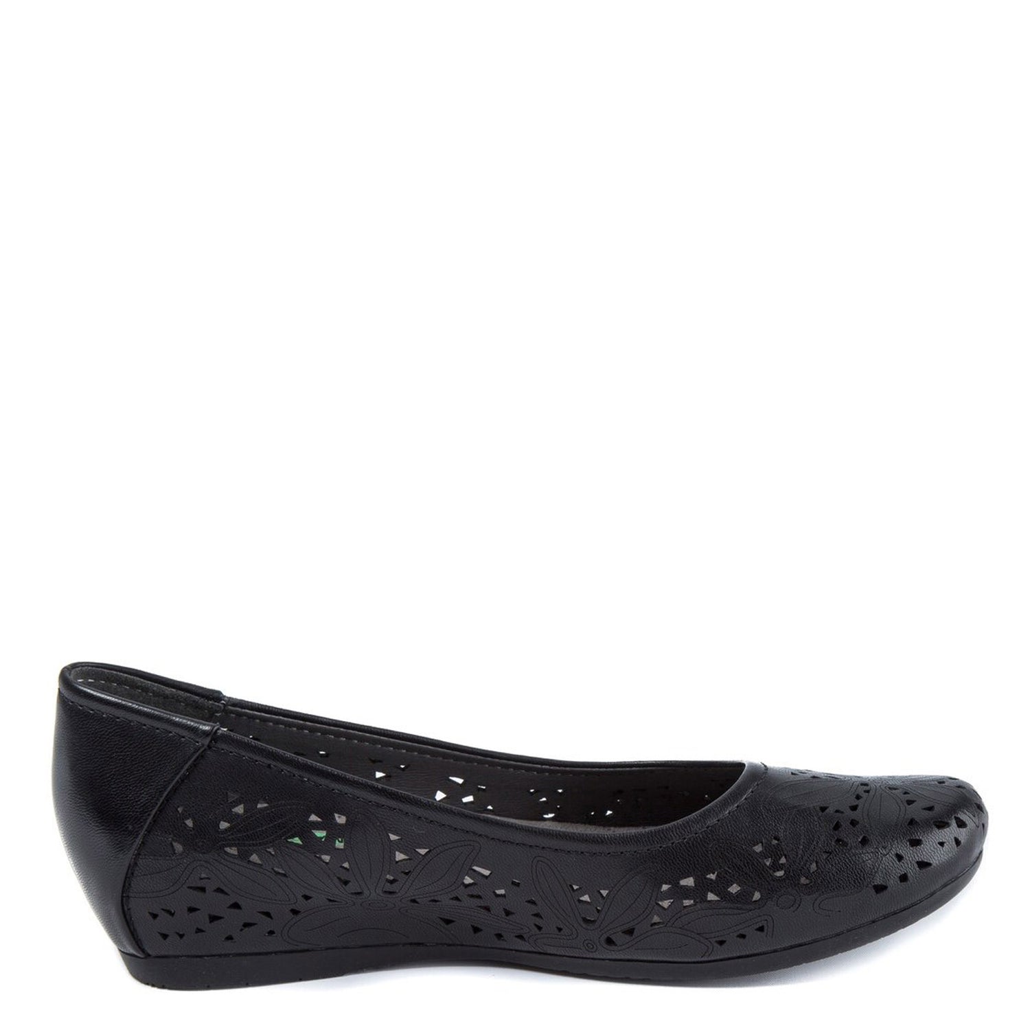 Peltz Shoes  Women's Baretraps Mariah Flat BLACK BT24865