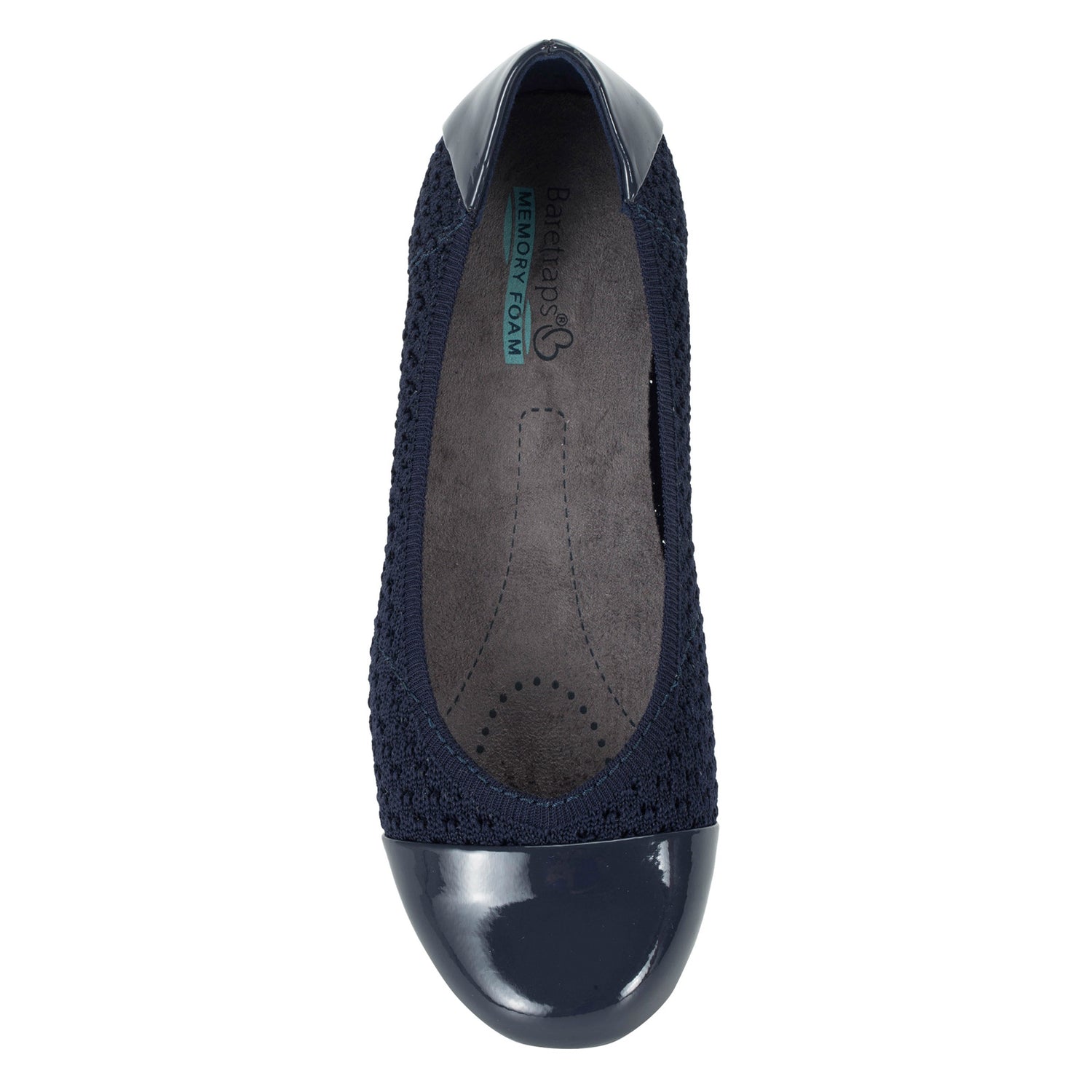 Peltz Shoes  Women's Baretraps Mia Flat NAVY BT29347