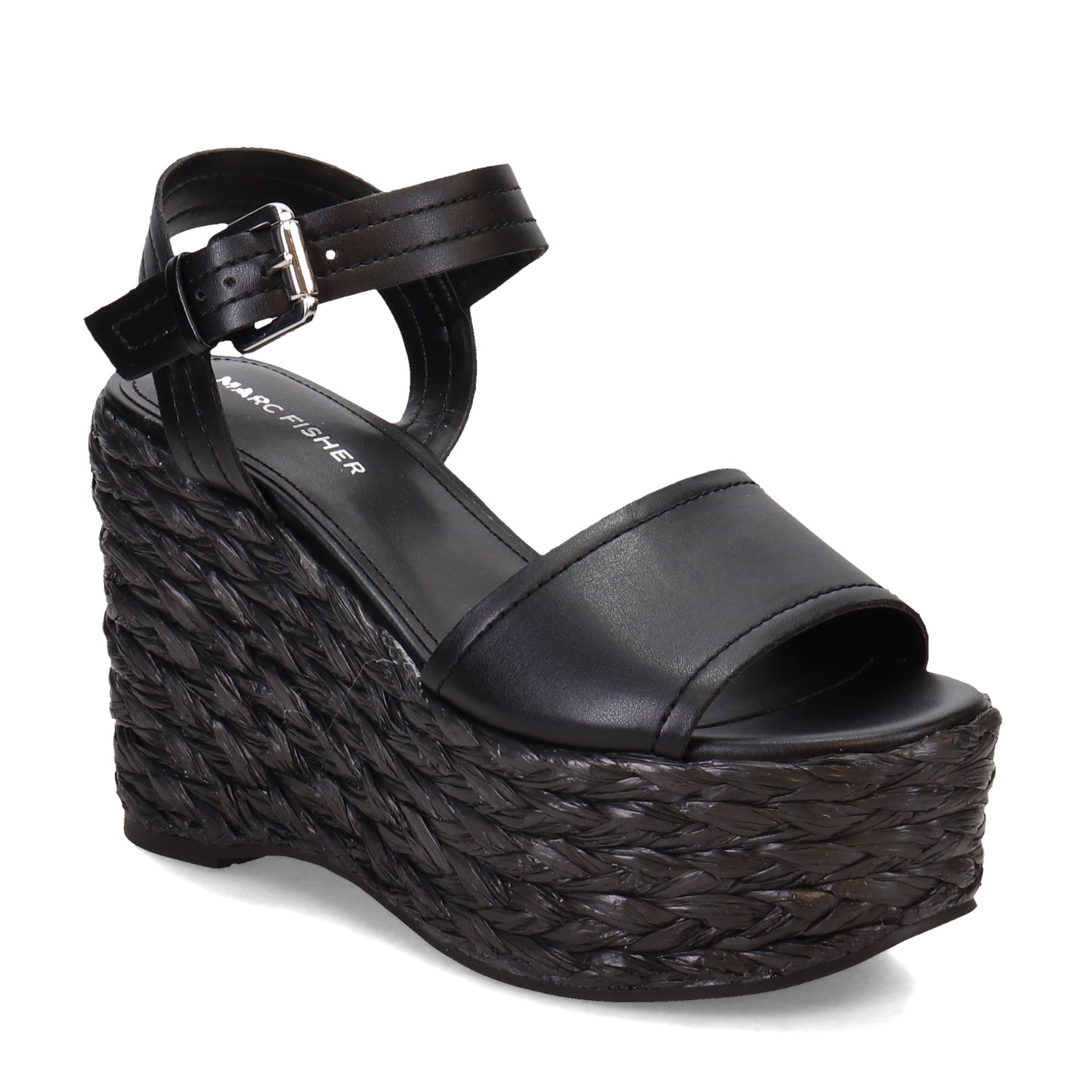 Peltz Shoes  Women's Marc Fisher Burian Sandal BLACK BURIAN-BLK01