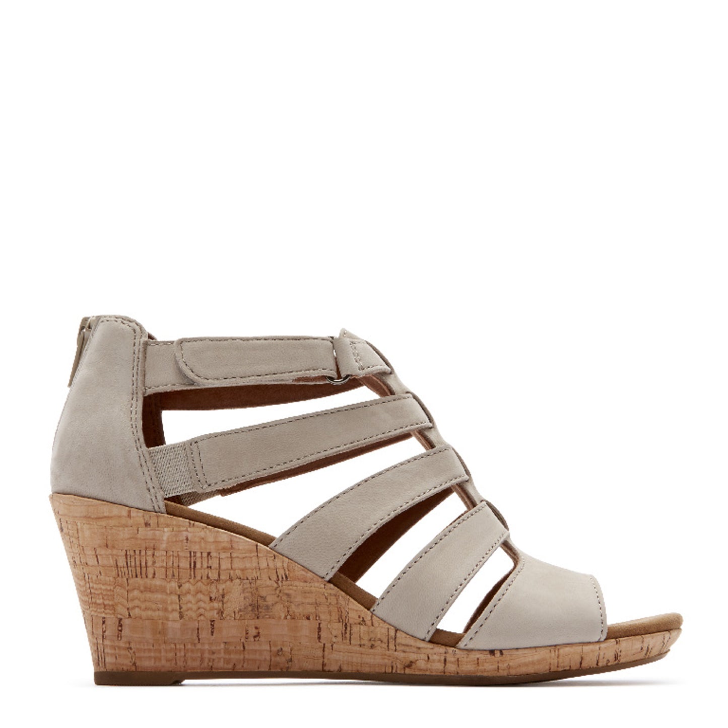 Peltz Shoes  Women's Rockport Briah Gladiator Sandal TAUPE MEDIUM BX1784