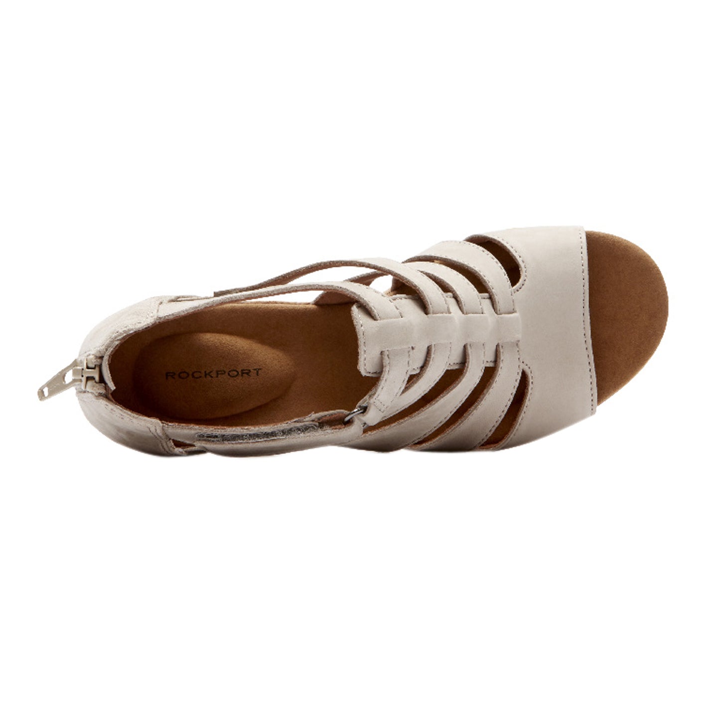 Peltz Shoes  Women's Rockport Briah Gladiator Sandal TAUPE MEDIUM BX1784