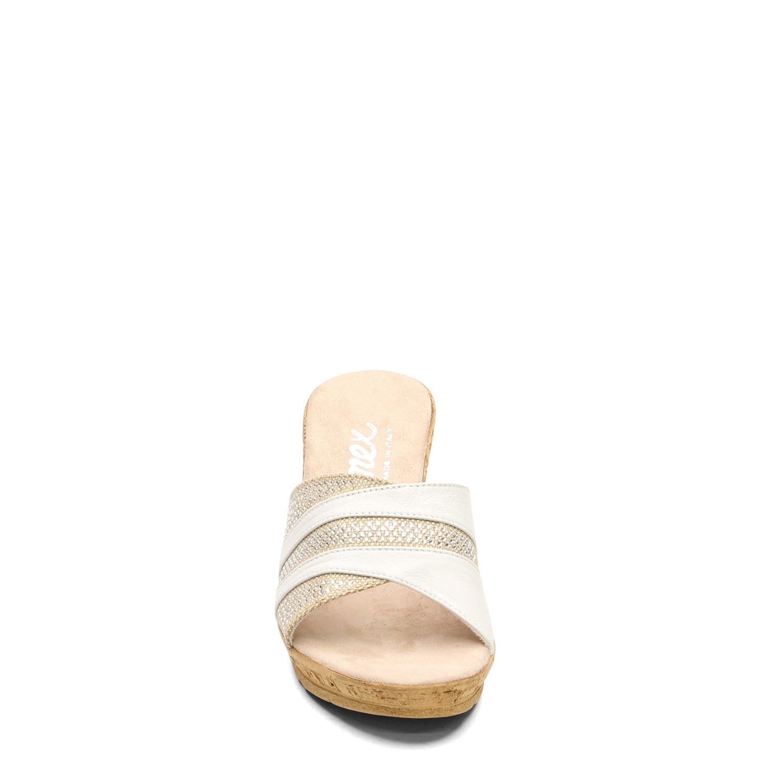 Peltz Shoes  Women's Onex Blanche Sandal WHITE BLANCHE-WHITE