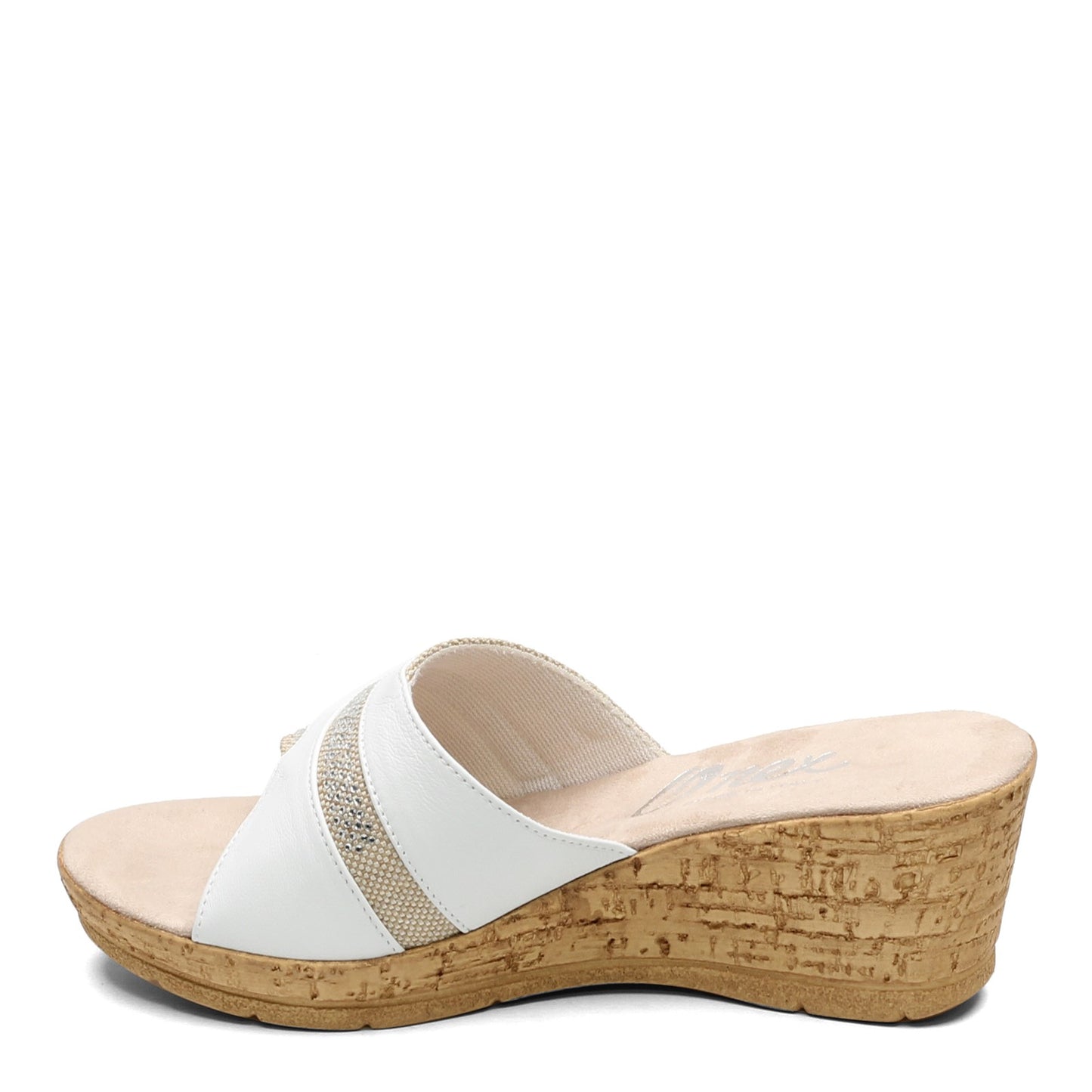 Peltz Shoes  Women's Onex Blanche Sandal WHITE BLANCHE-WHITE