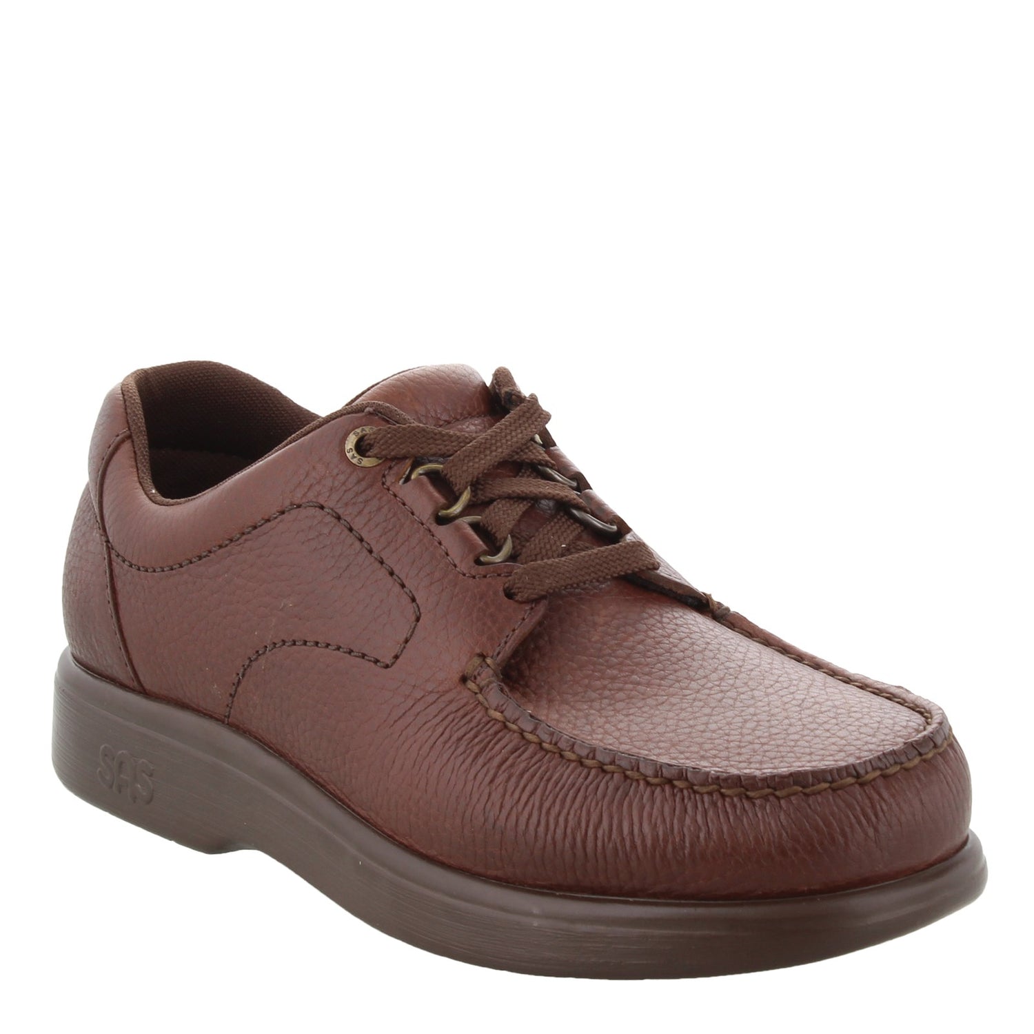 Peltz Shoes  Men's SAS Bouttime Oxford BROWN BOUTTIME MULCH