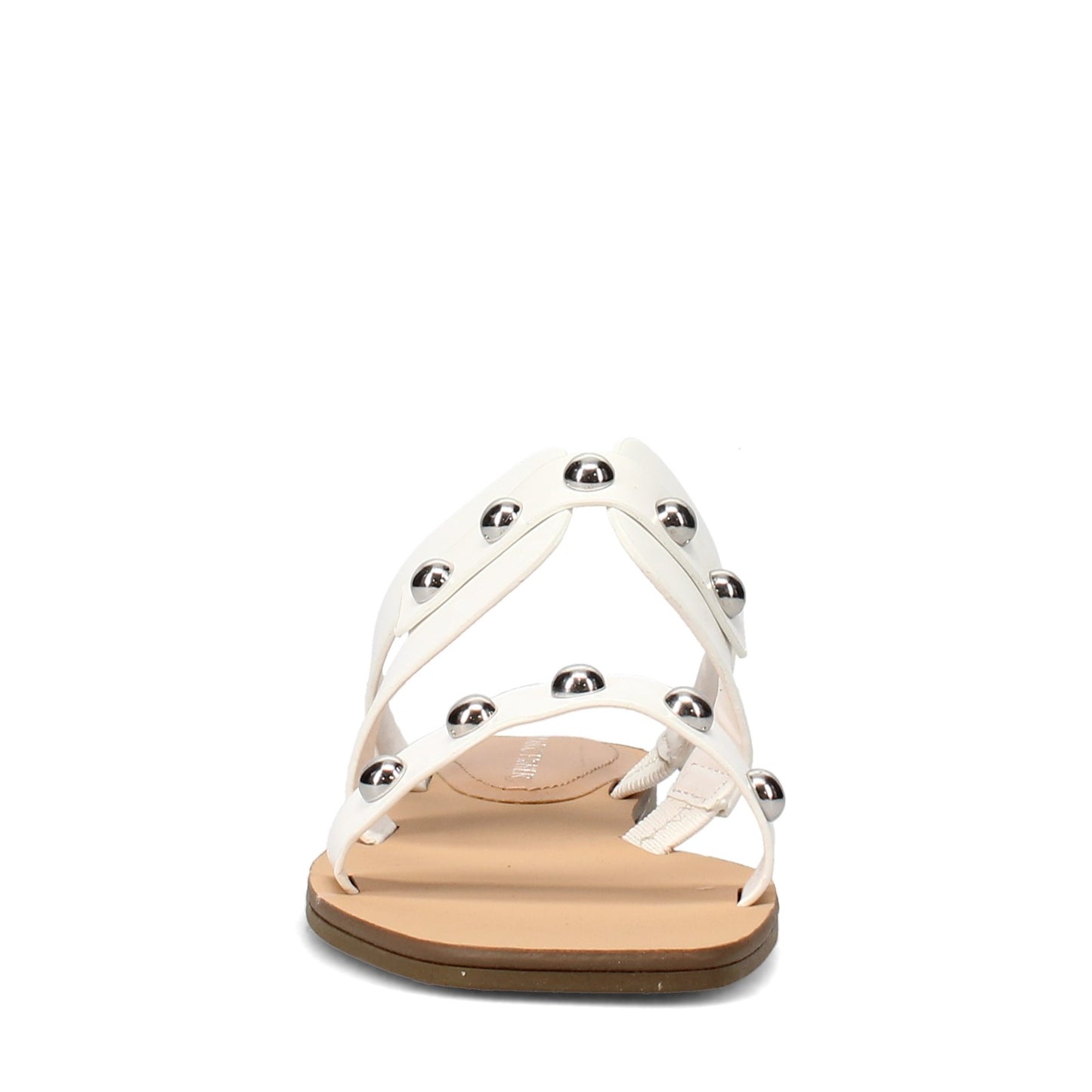 Peltz Shoes  Women's Marc Fisher Burlina Sandal WHITE BURLINA-WHITE