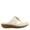 Peltz Shoes  Women's Cliffs by White Mountain Cynthia Low Heel Sandals WHITE C26890-192