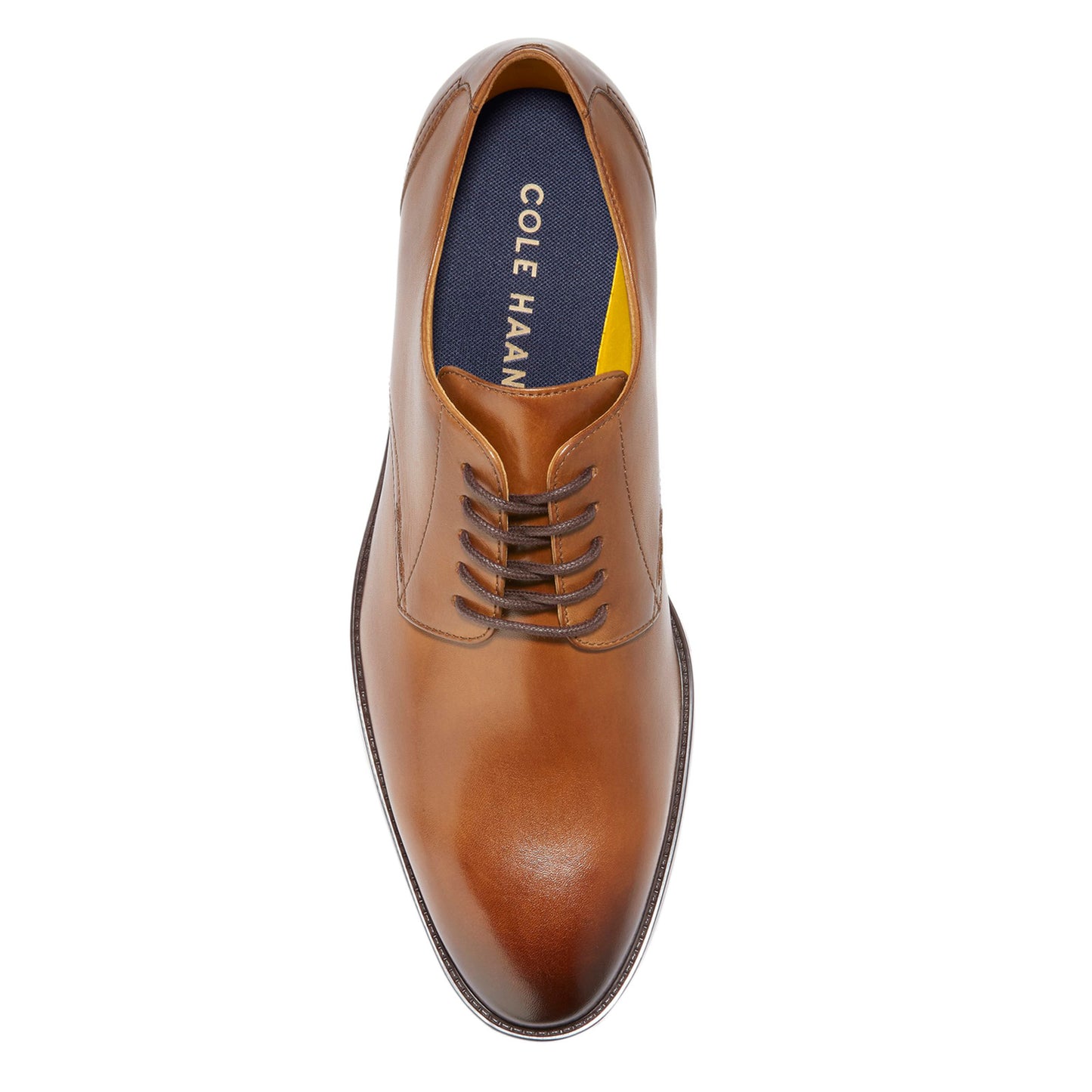 Peltz Shoes  Men's Cole Haan Hawthorne Plain Toe Oxford British Tan C32352