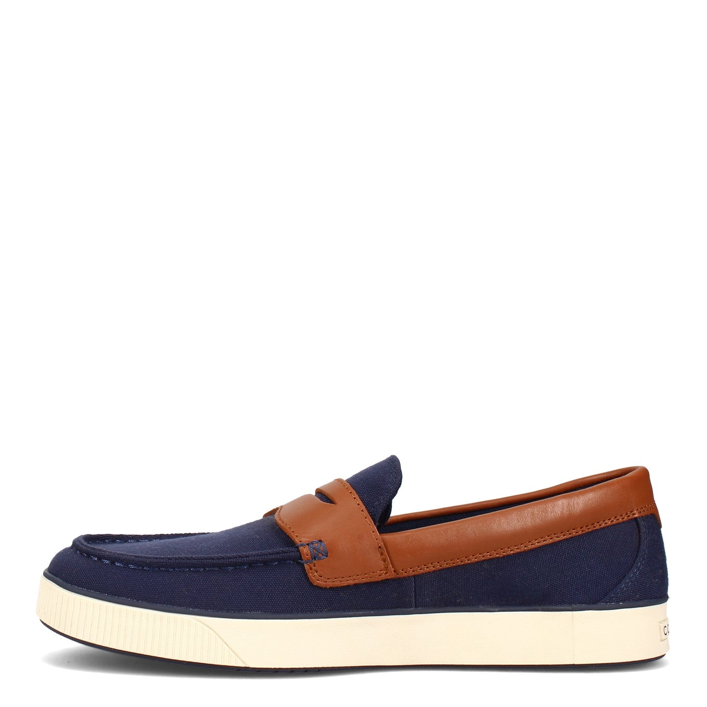 Peltz Shoes  Men's Cole Haan Nantucket Loafer II Penny Loafer NAVY TAN C33799