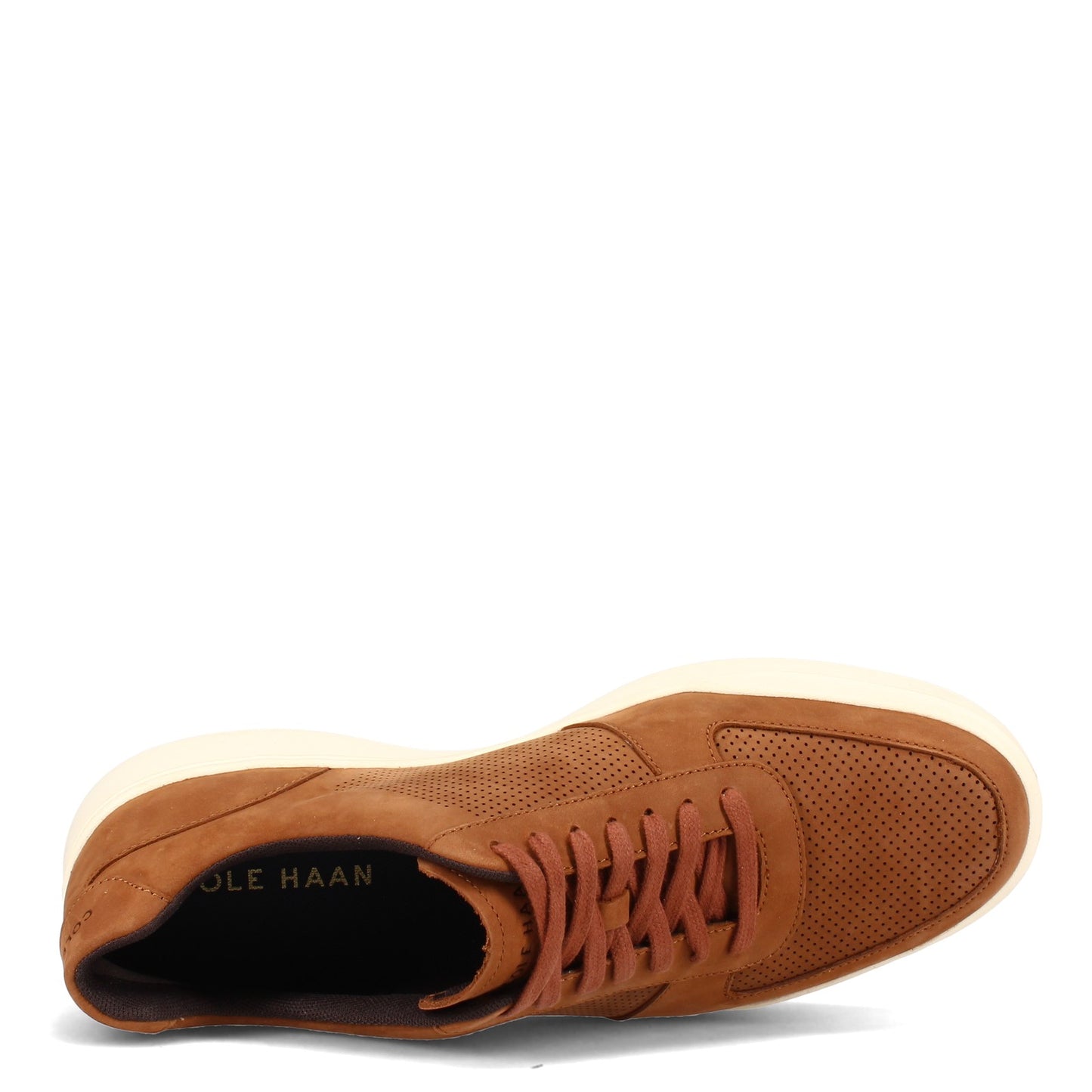 Peltz Shoes  Men's Cole Haan Grand Crosscourt Modern Perf Sneaker BRITISH TAN C33980