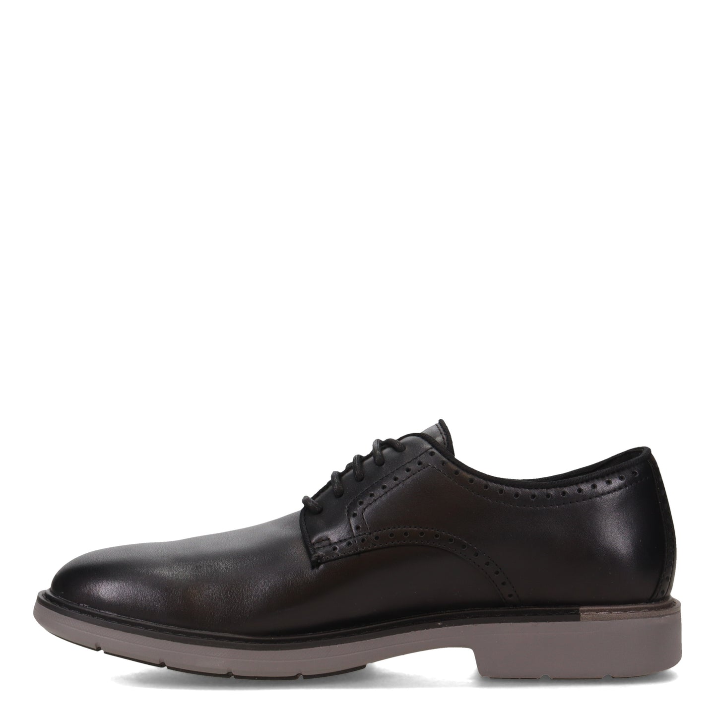 Peltz Shoes  Men's Cole Haan Go-To Plain Toe Oxford BLACK GRAY C34123