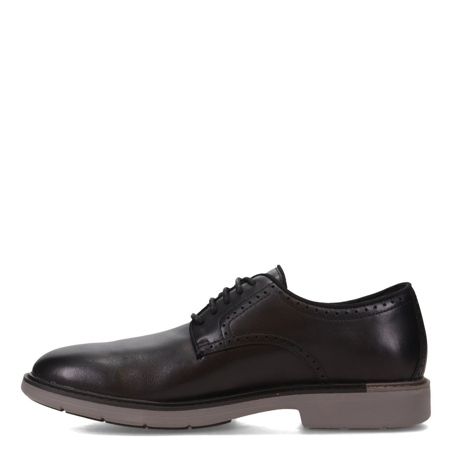 Peltz Shoes  Men's Cole Haan Go-To Plain Toe Oxford BLACK GRAY C34123